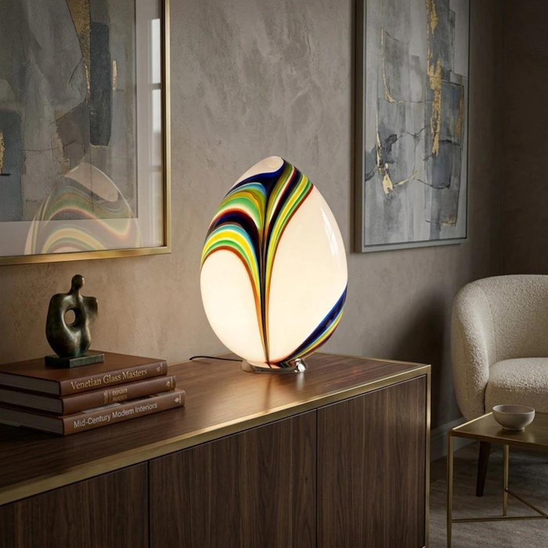 Murano - Table lamp - Murano glass - Table lamp, height 41 cm