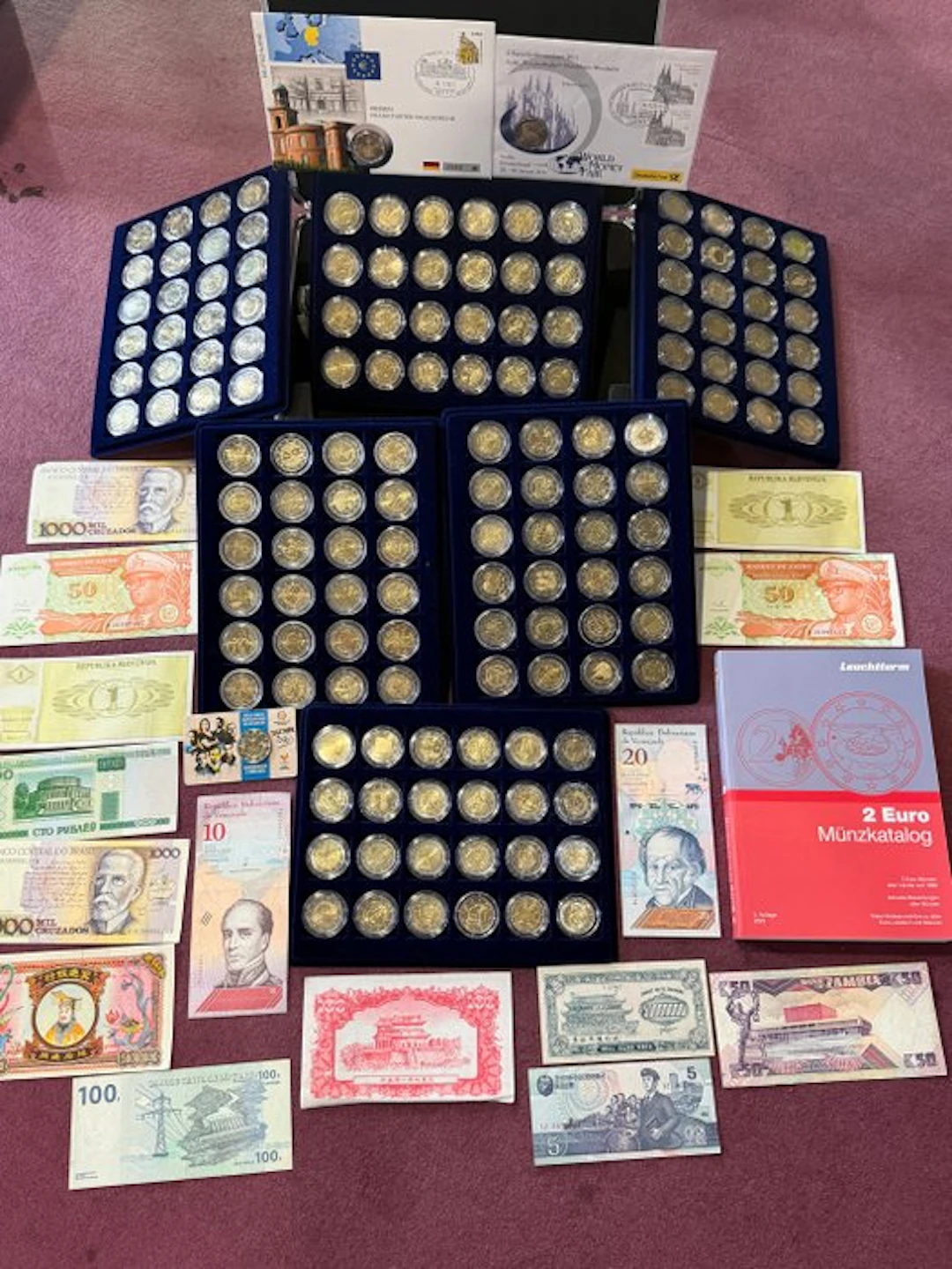 Europe. 2 Euro Various Years (147 Münzen + Banknoten) (No reserve price)