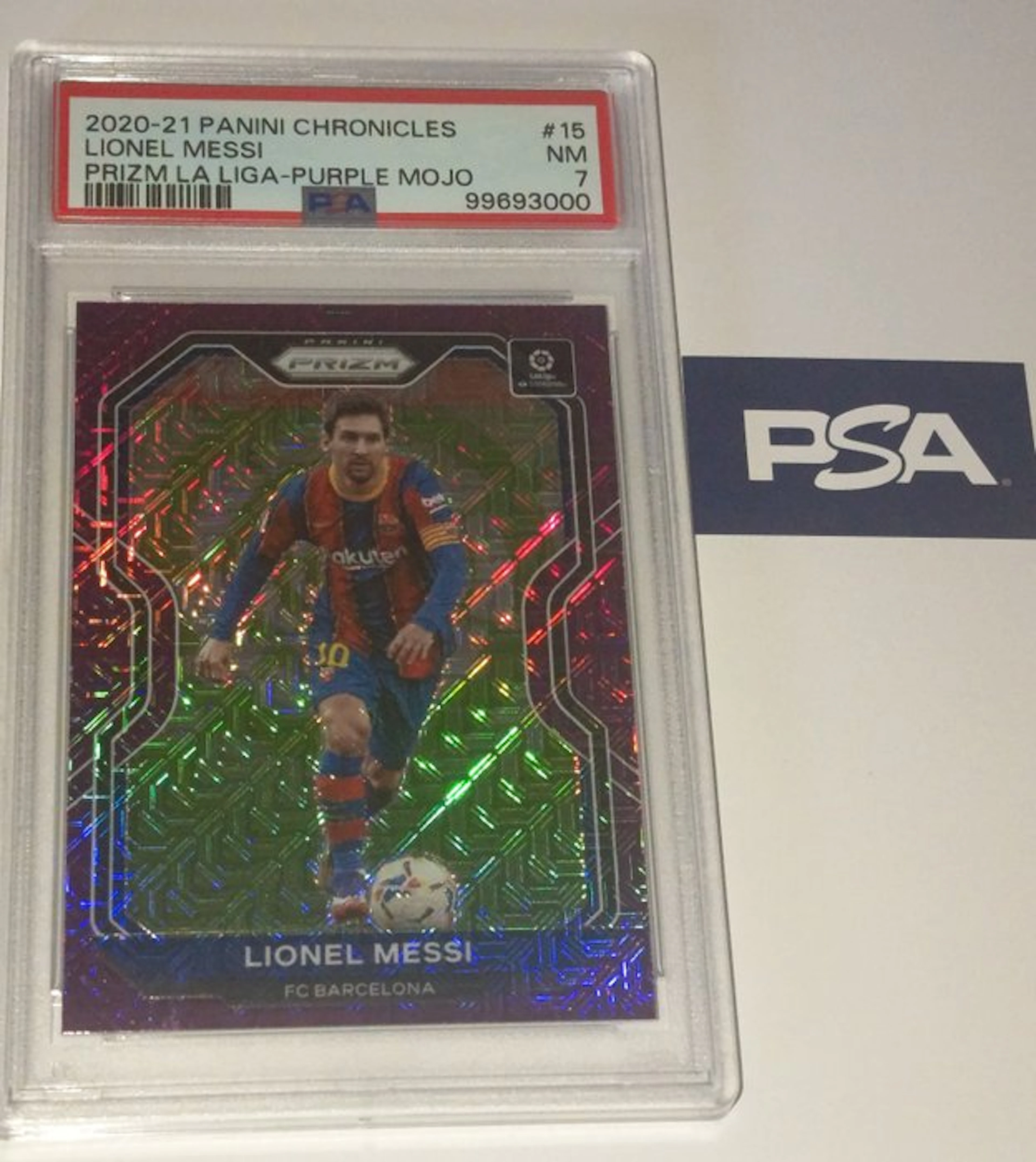 2020/21 Panini Chrome Lionel Messi #15 Parallel card