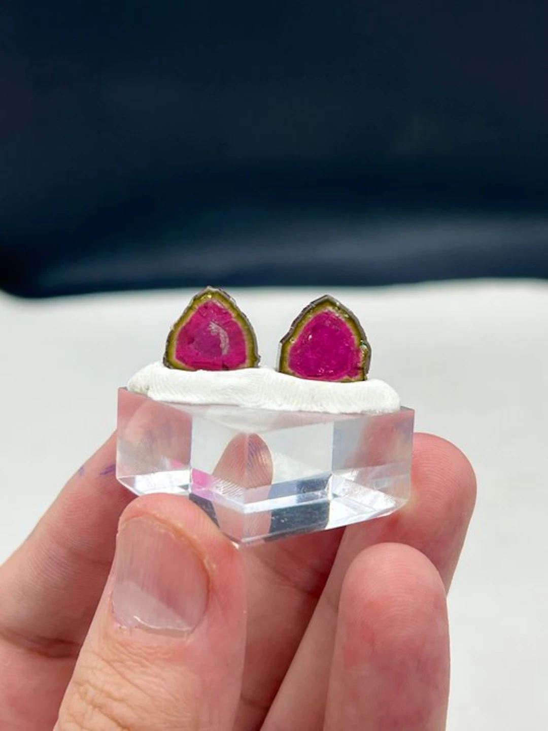 Watermelon tourmaline Slices - Height: 11 mm - Width: 11 mm- 3 g - (1)
