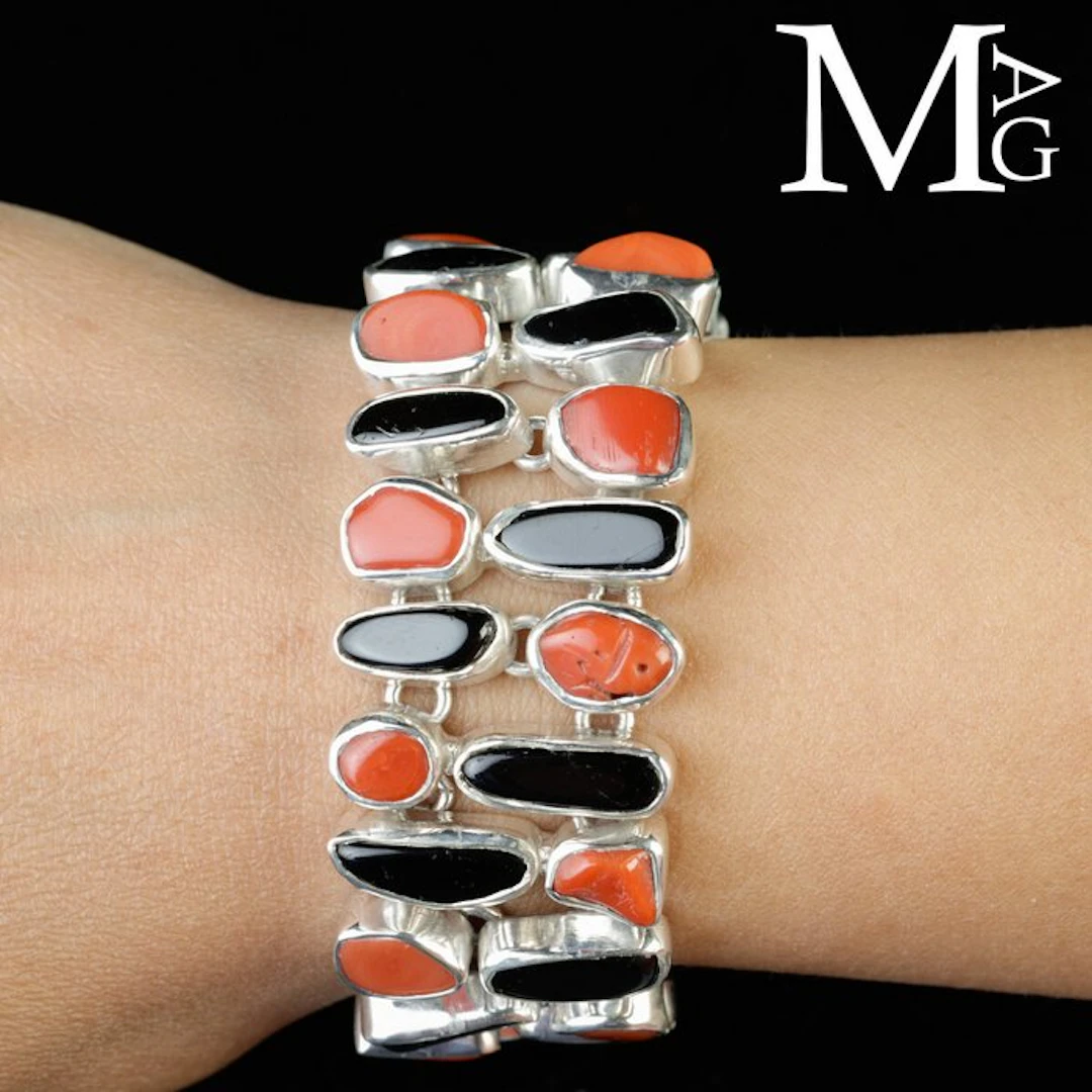 Coral and Tourmaline Bracelet – Archaic Geometries...