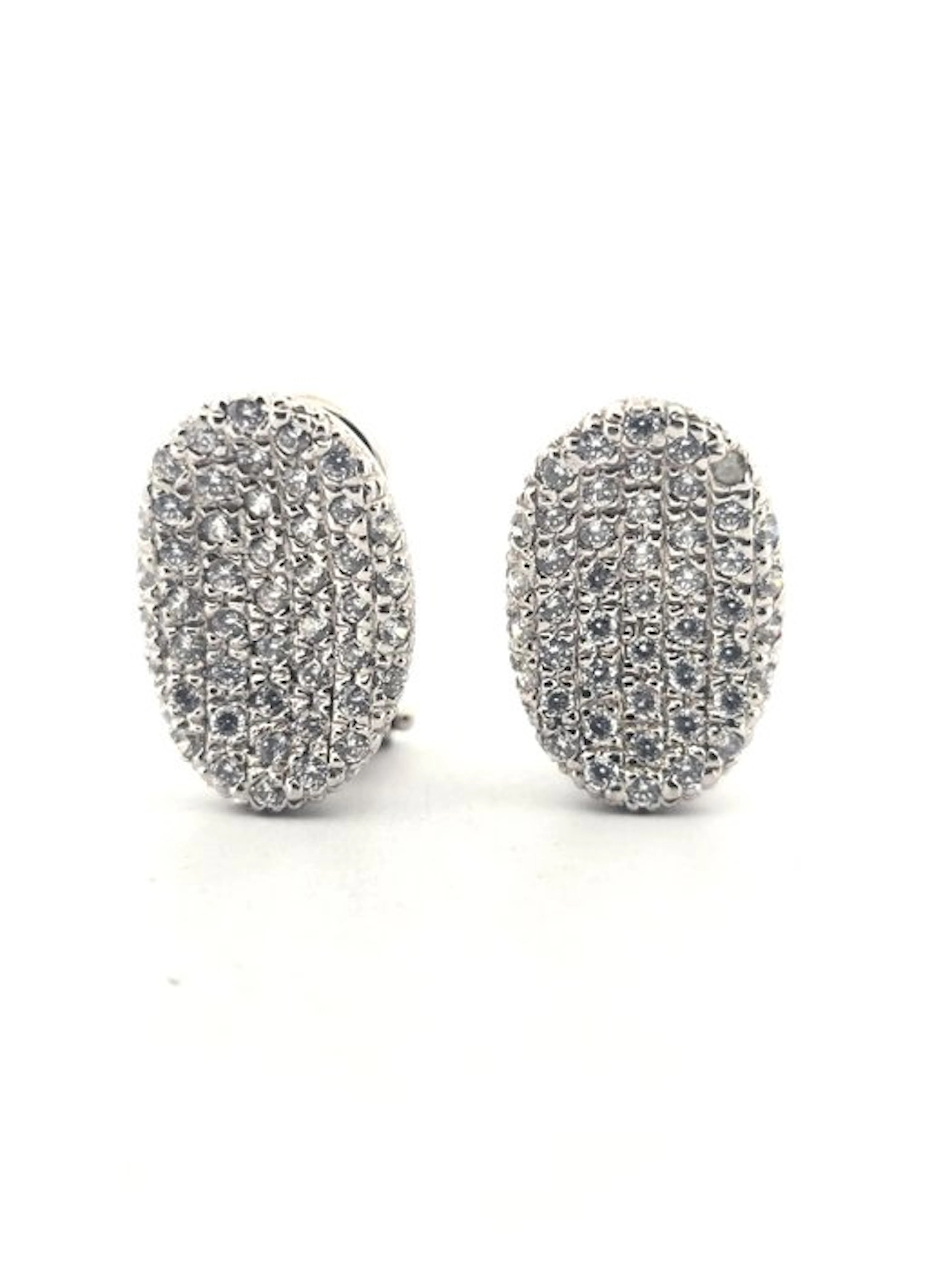Earrings - 18 kt. White gold - 2.00ct. tw. Diamond (Natural)