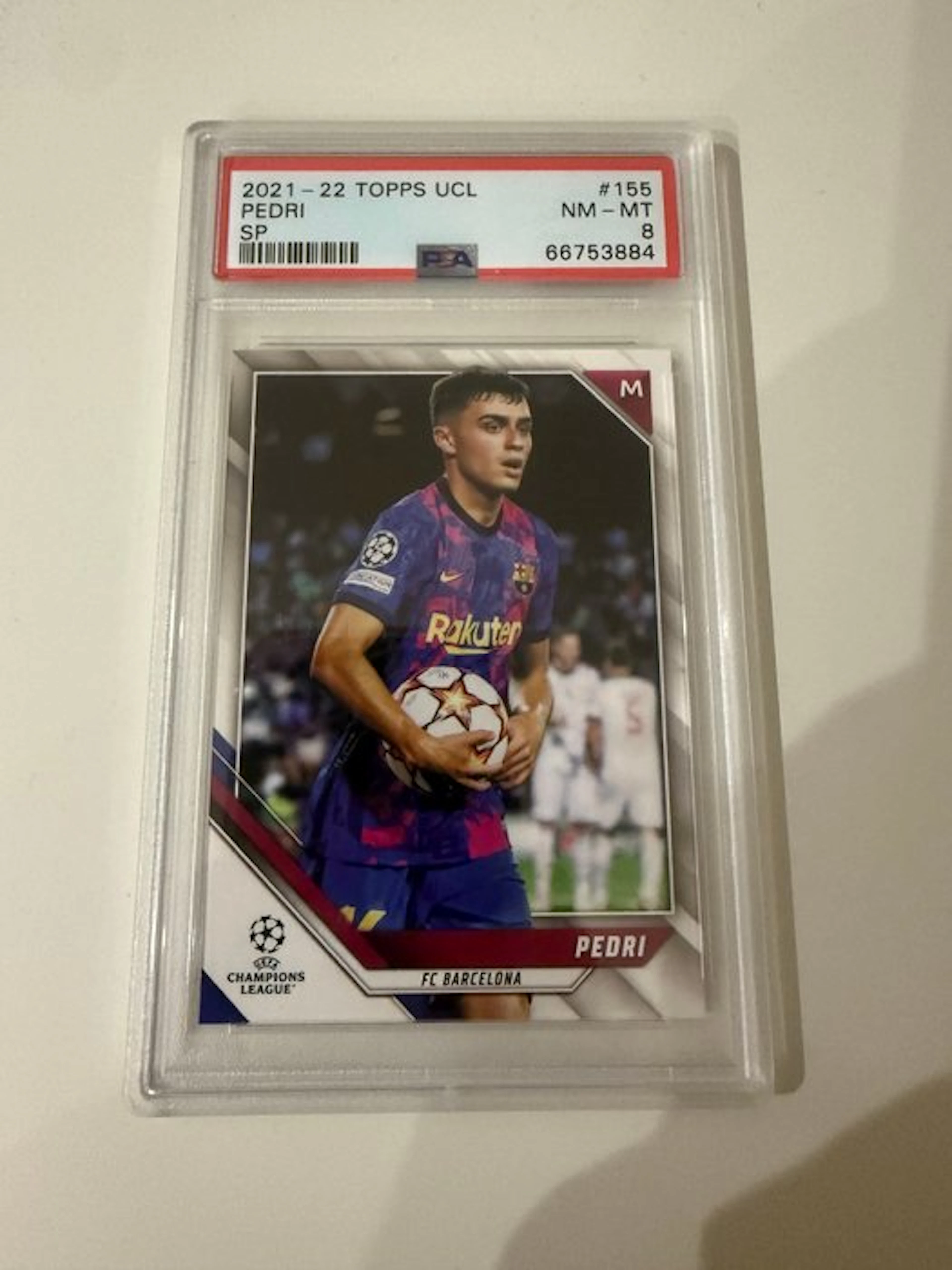 2021/22 Topps Topps UCL Pedri #155 Graded card - PSA 8 - 1 Graded card