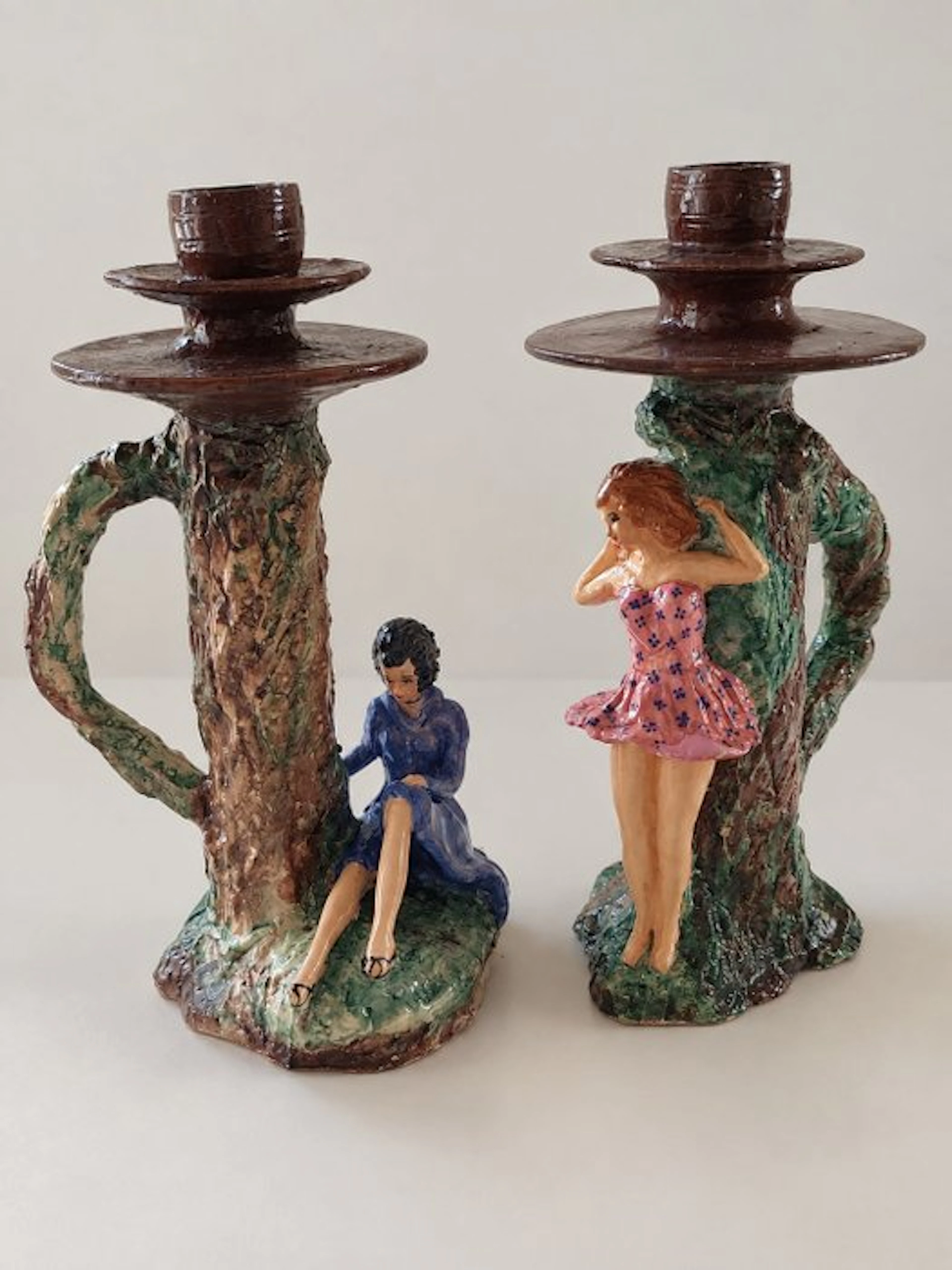 Vallauris - alice blanchard - Taperstick 1700 (2) - Earthenware