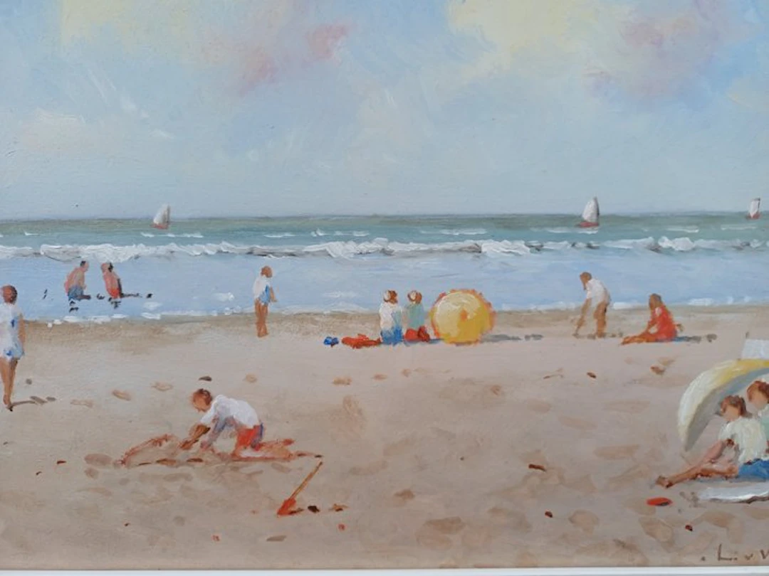 Leen van Vugt (1952) - Strandgezicht