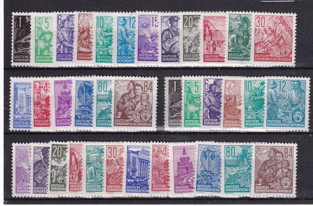 GDR 1953/1957 - Five-Year Plan (I), (II) - Michel: 362/379,405/422