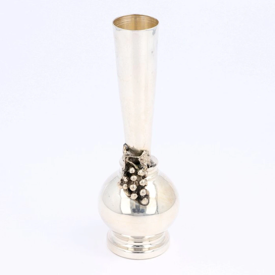 Bloemenvaasje 'Grapes' - Vase - .900 silver