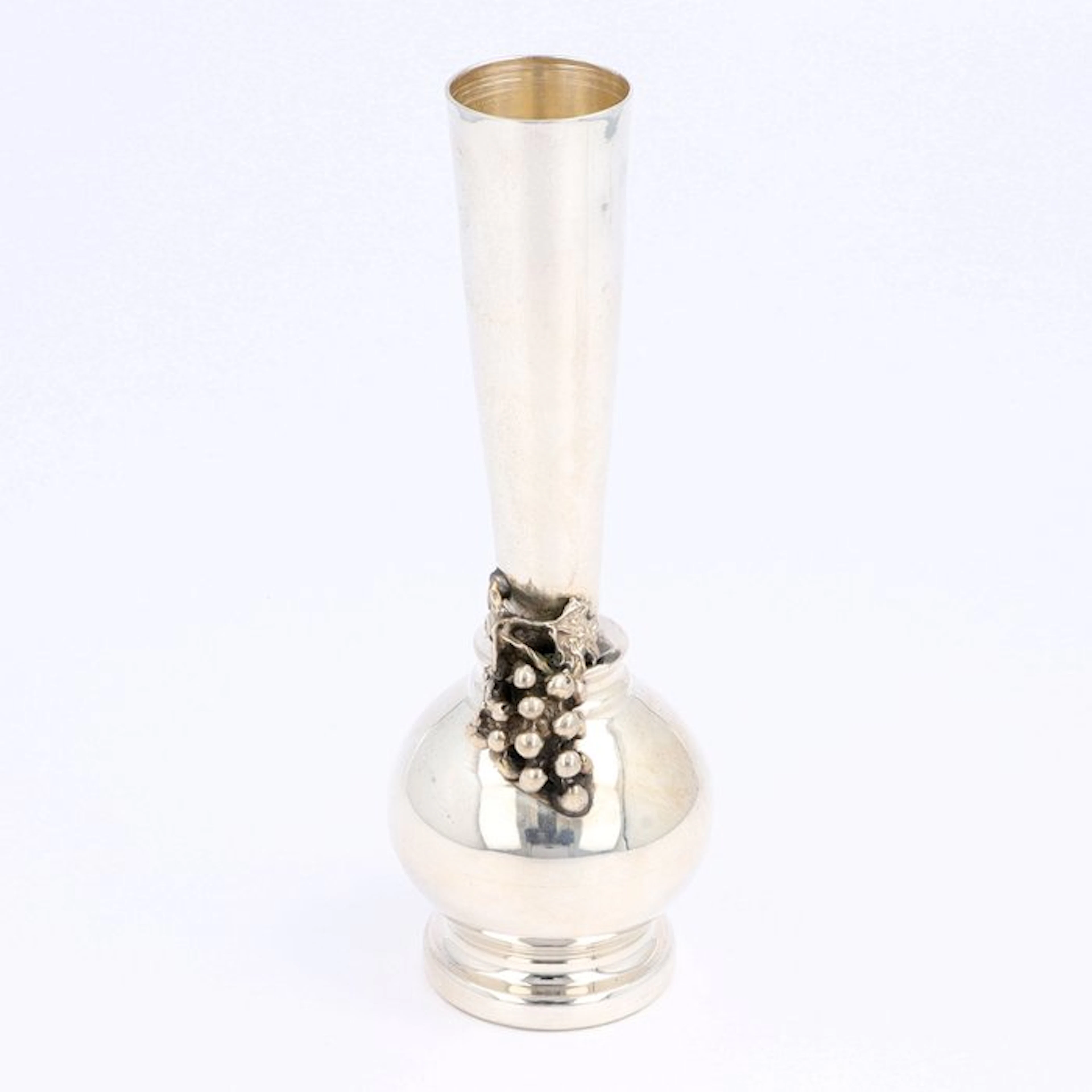 Bloemenvaasje 'Grapes' - Vase - .900 silver