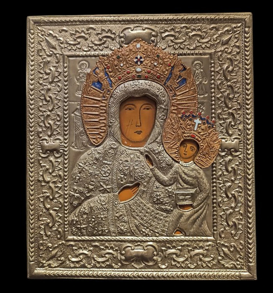 Icon - Mother of God - Wood, Metal