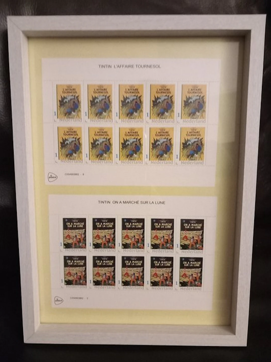 Tintin Hergé Moulinsart 2 Planches Timbres Tintin...