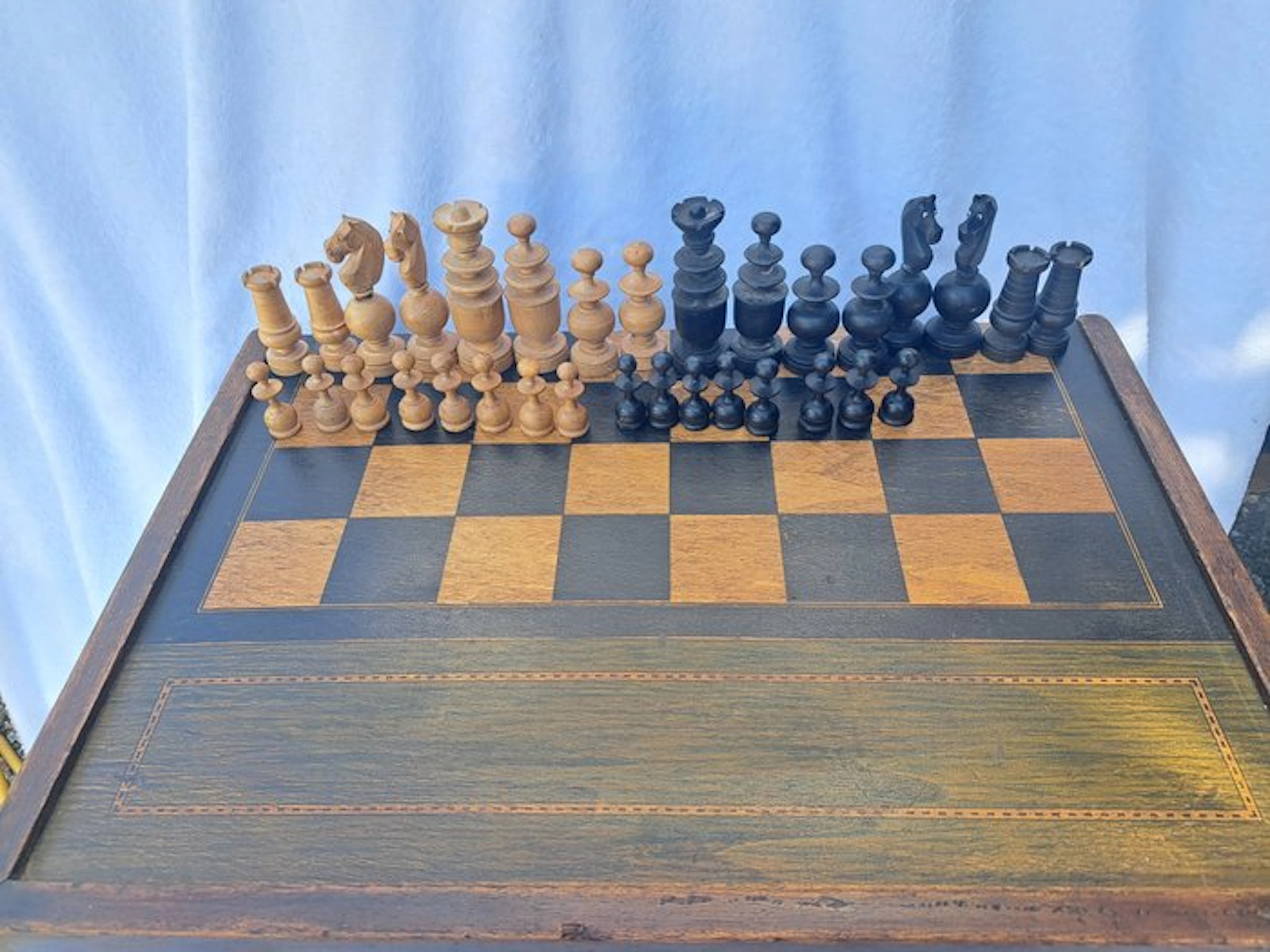 Chess set - Grand format Pions Regence chevaux yeux de verre - Wood