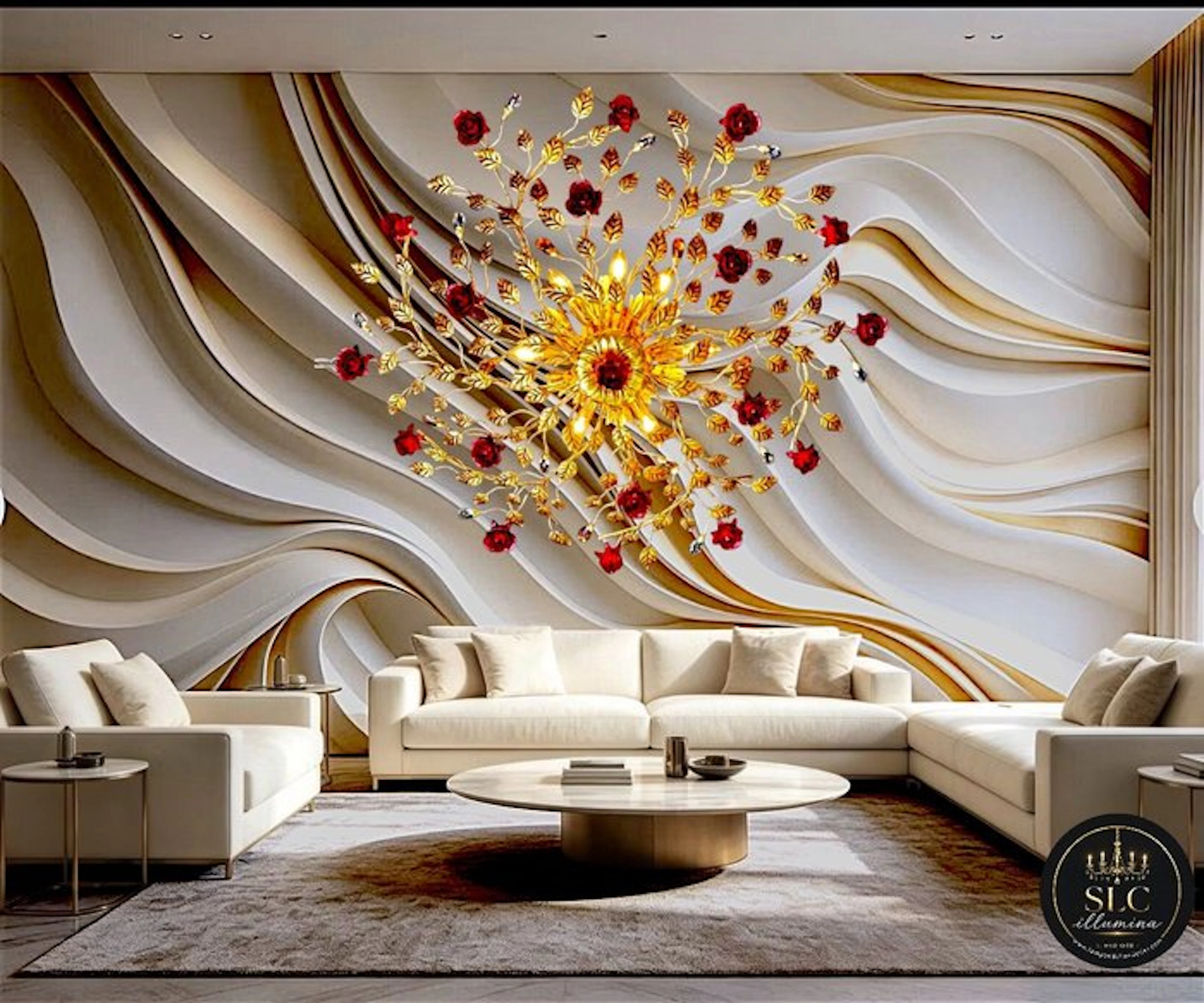 SLC Illumina - MG - Ceiling lamp - The Roses - Wrought...