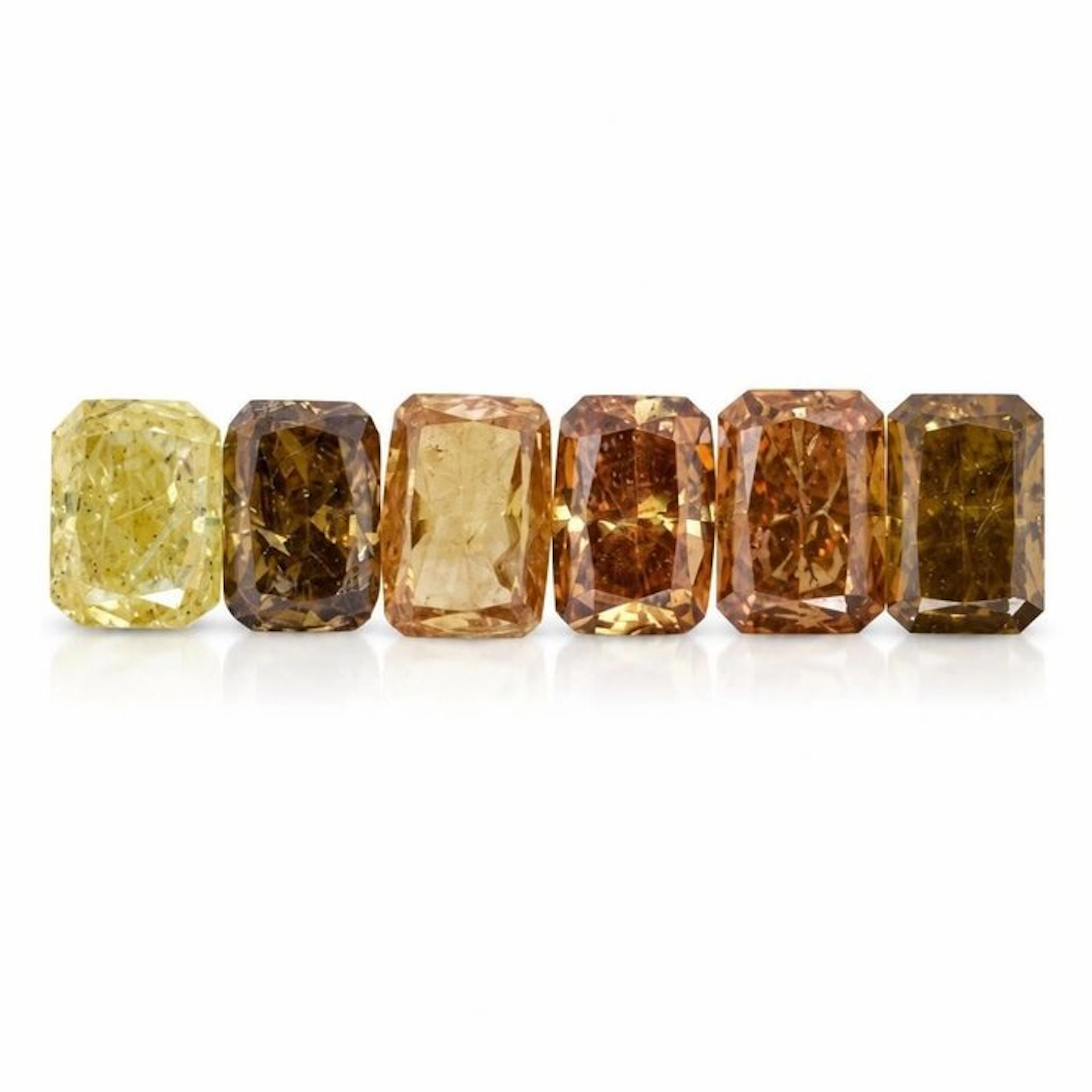 No reserve price - 6 pcs Diamond (Natural coloured) - 0.89 ct - Cushion - Fancy