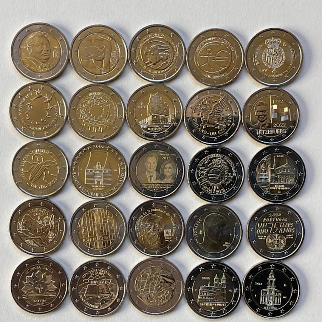 Europe. 2 Euro Various Years (25 munten) (No reserve price)