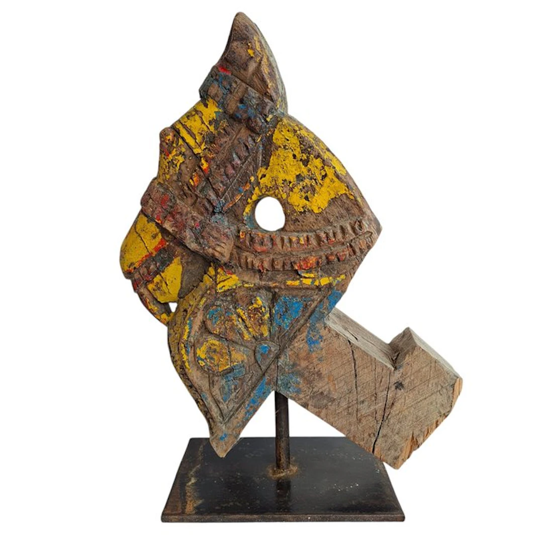 Decorative ornament - Horse head - India - Temple fragment