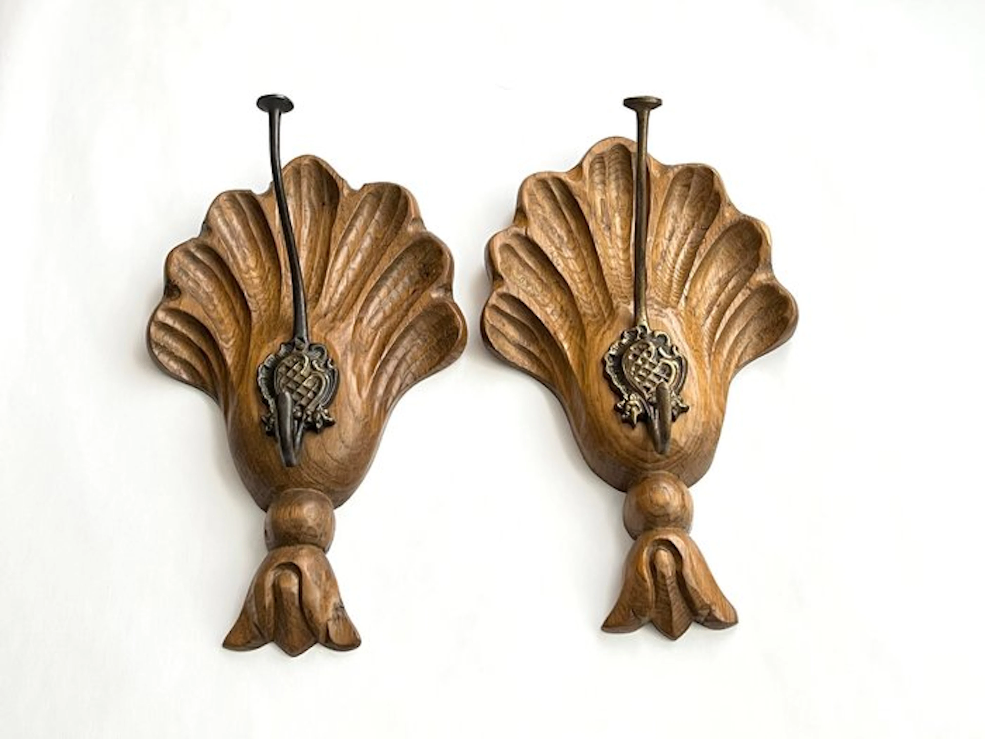Klassieke Wandkapstokken schelpvorming - set van 2 stuks...