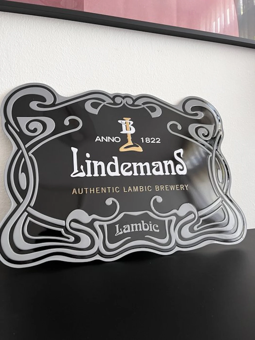Lindemans – Authentic Lambic Brewery – large relief advertising sign – approx