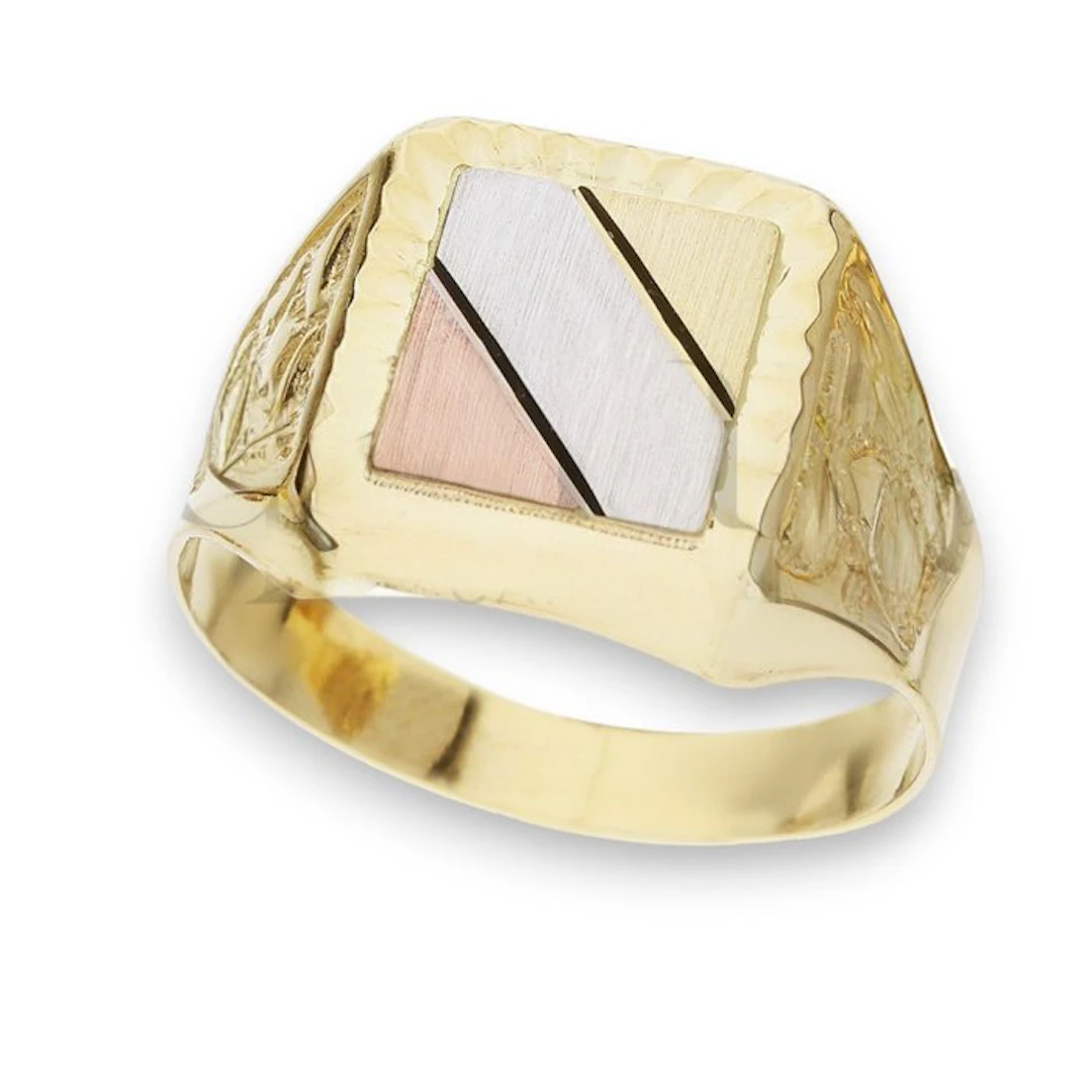 Ring - 18 kt. Yellow gold, Rose gold, White gold - Ring 18k 5.4g Unisex