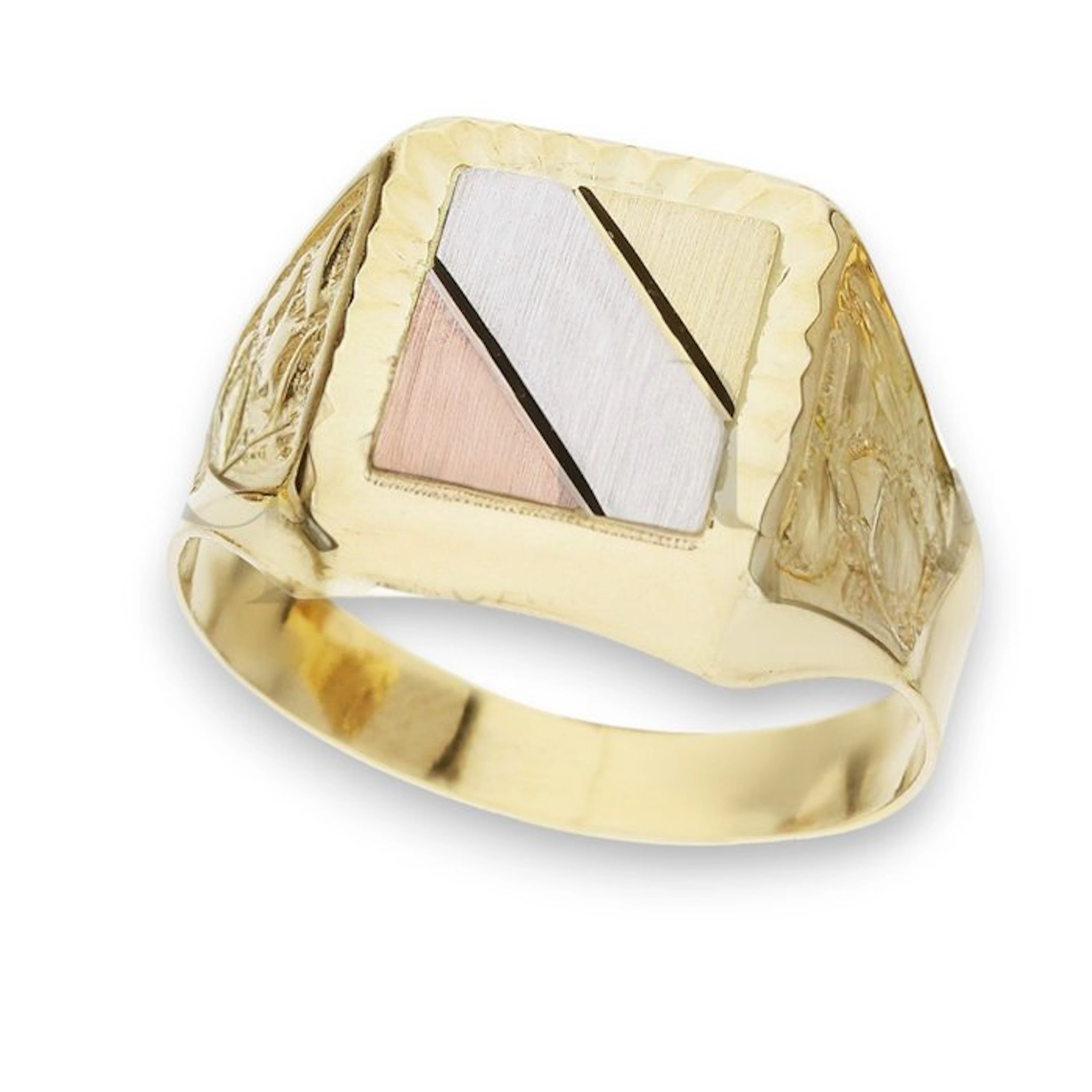 Ring - 18 kt. Yellow gold, Rose gold, White gold - Ring 18k 5.4g Unisex