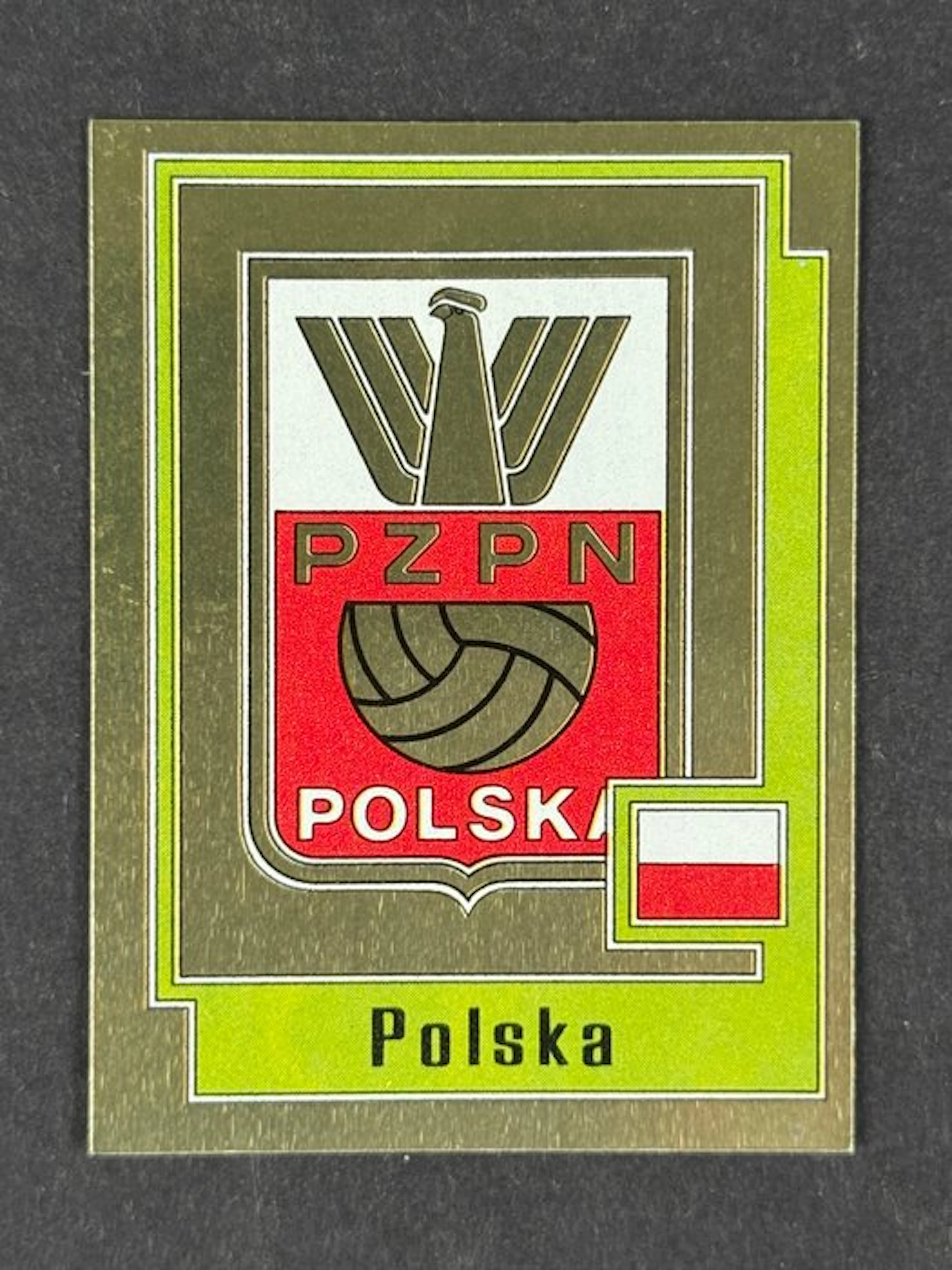 1980 Panini #234 Europa 80 - Badge: Poland - 1 Sticker - Mint (M)