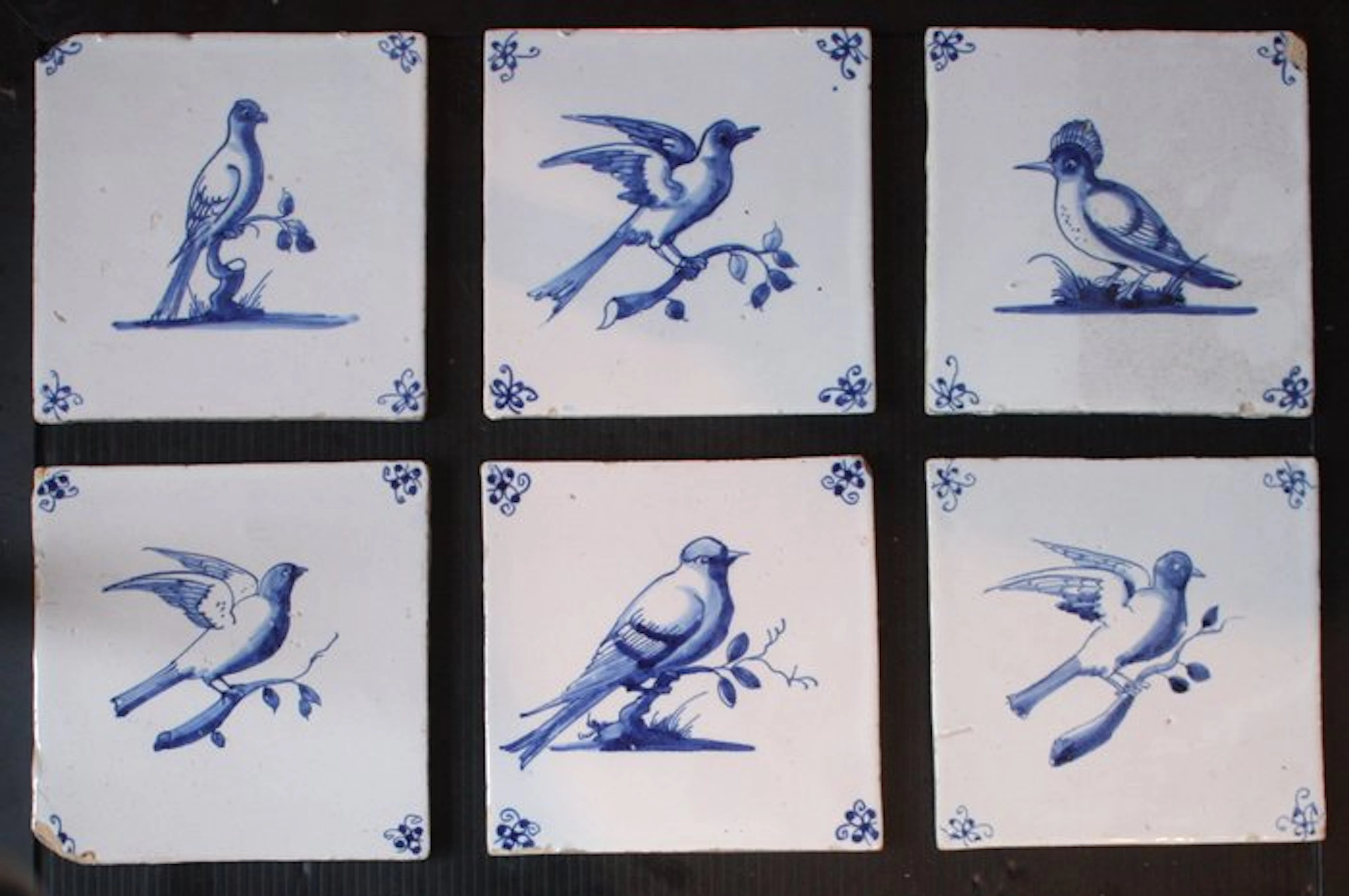 Antique Tile (6) - Various bird scenes - Delft