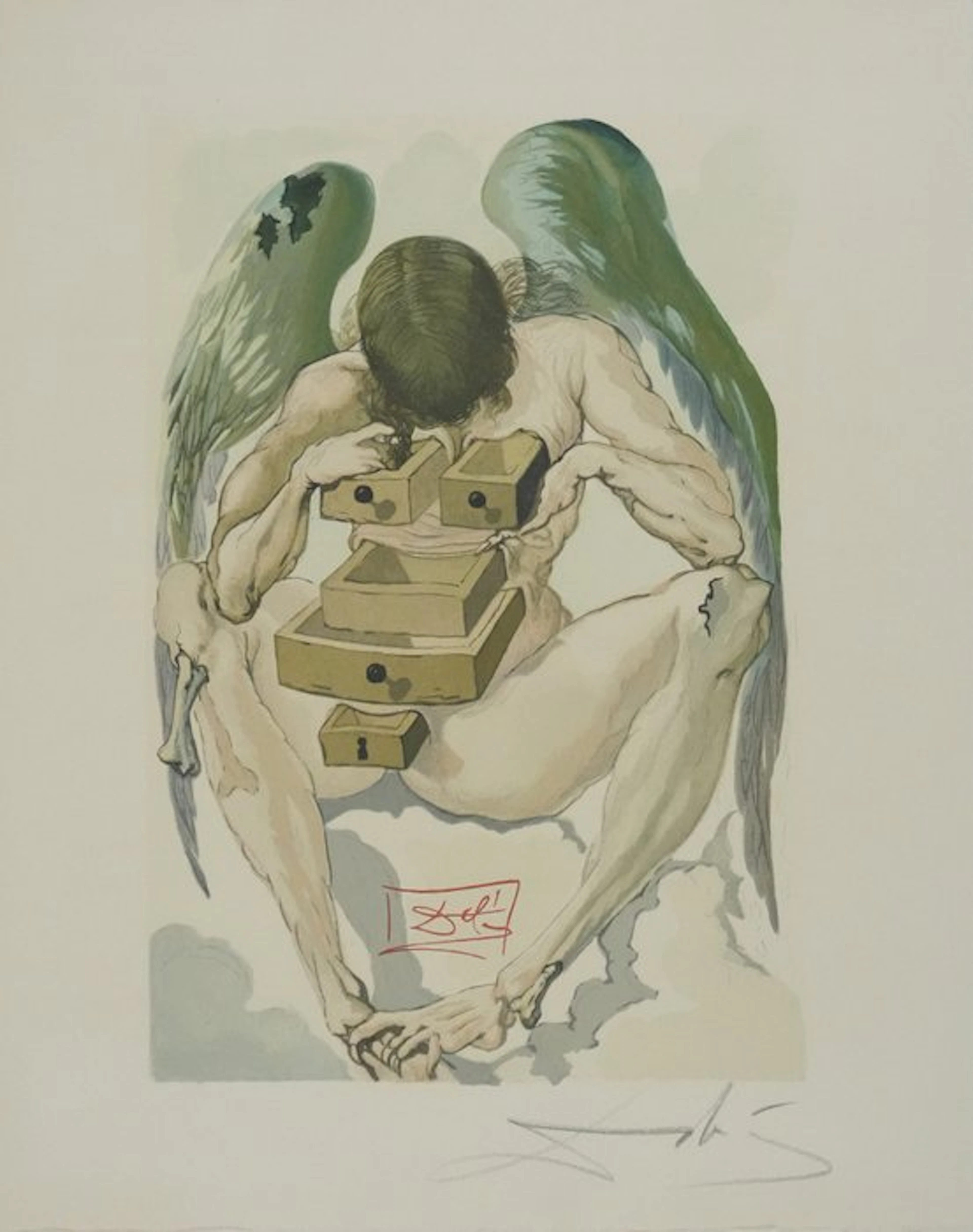 Salvador Dali (1904-1989) - Purgatoire 1 : L'ange déchu