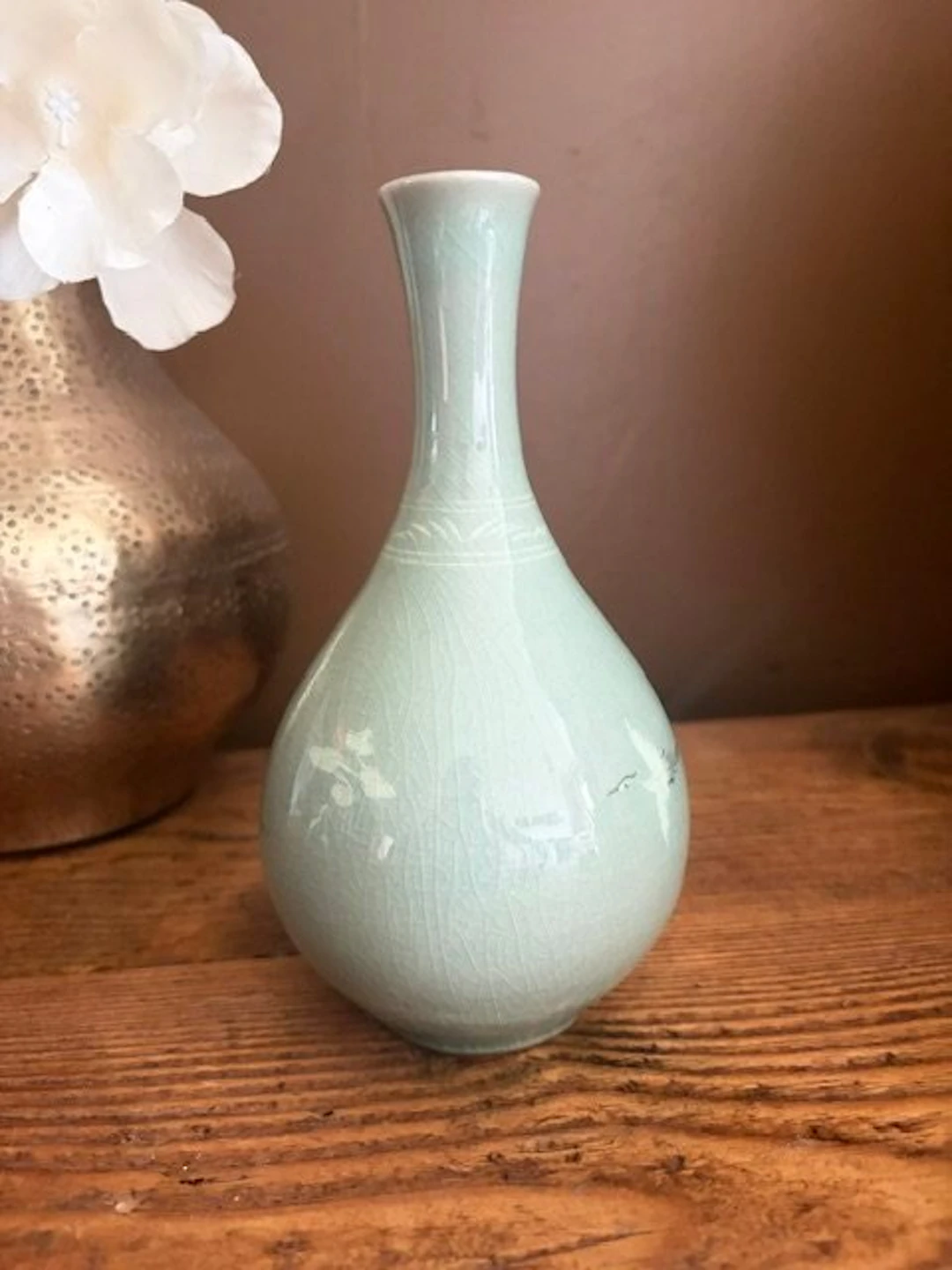 Vase - celadon porcelain - South Korea - Korean Goryeo...
