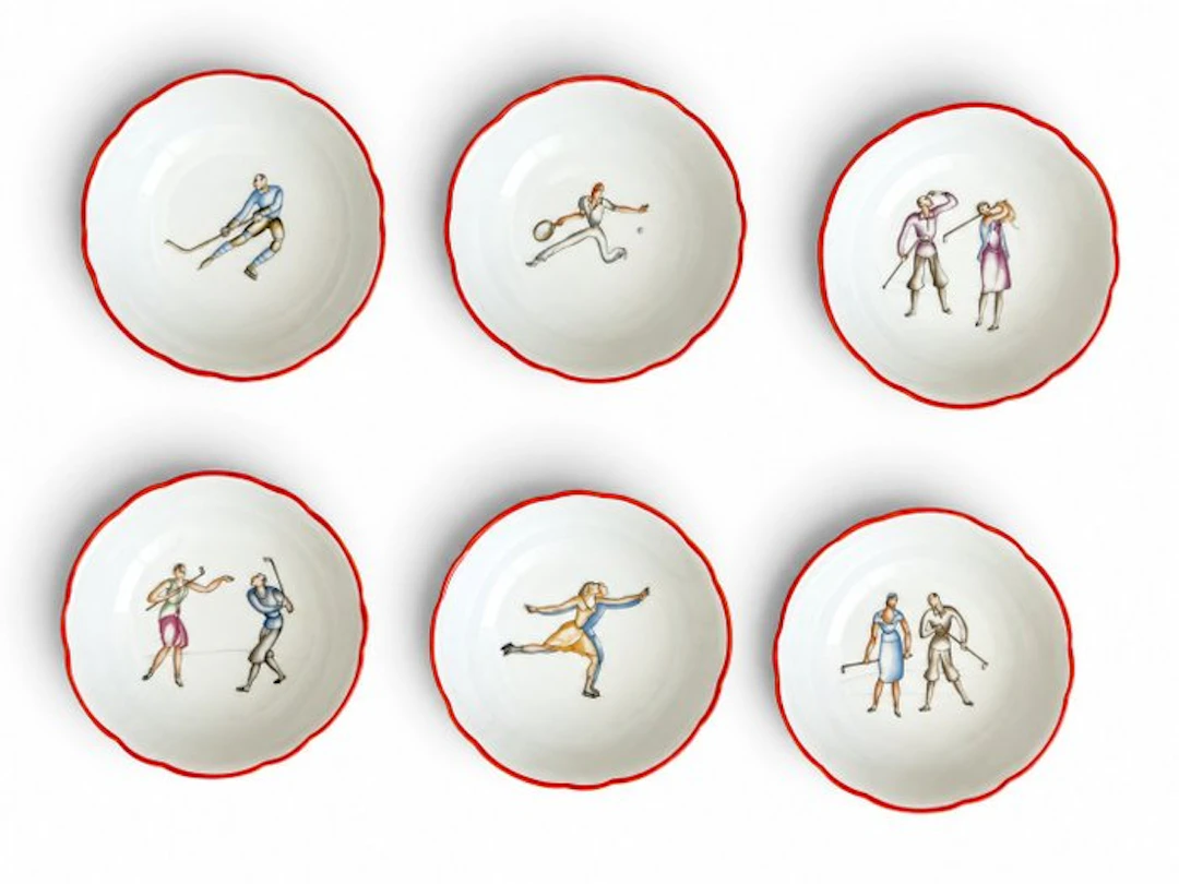 Richard Ginori - Gio Ponti - Dish (6) - serie Sport - Porcelain
