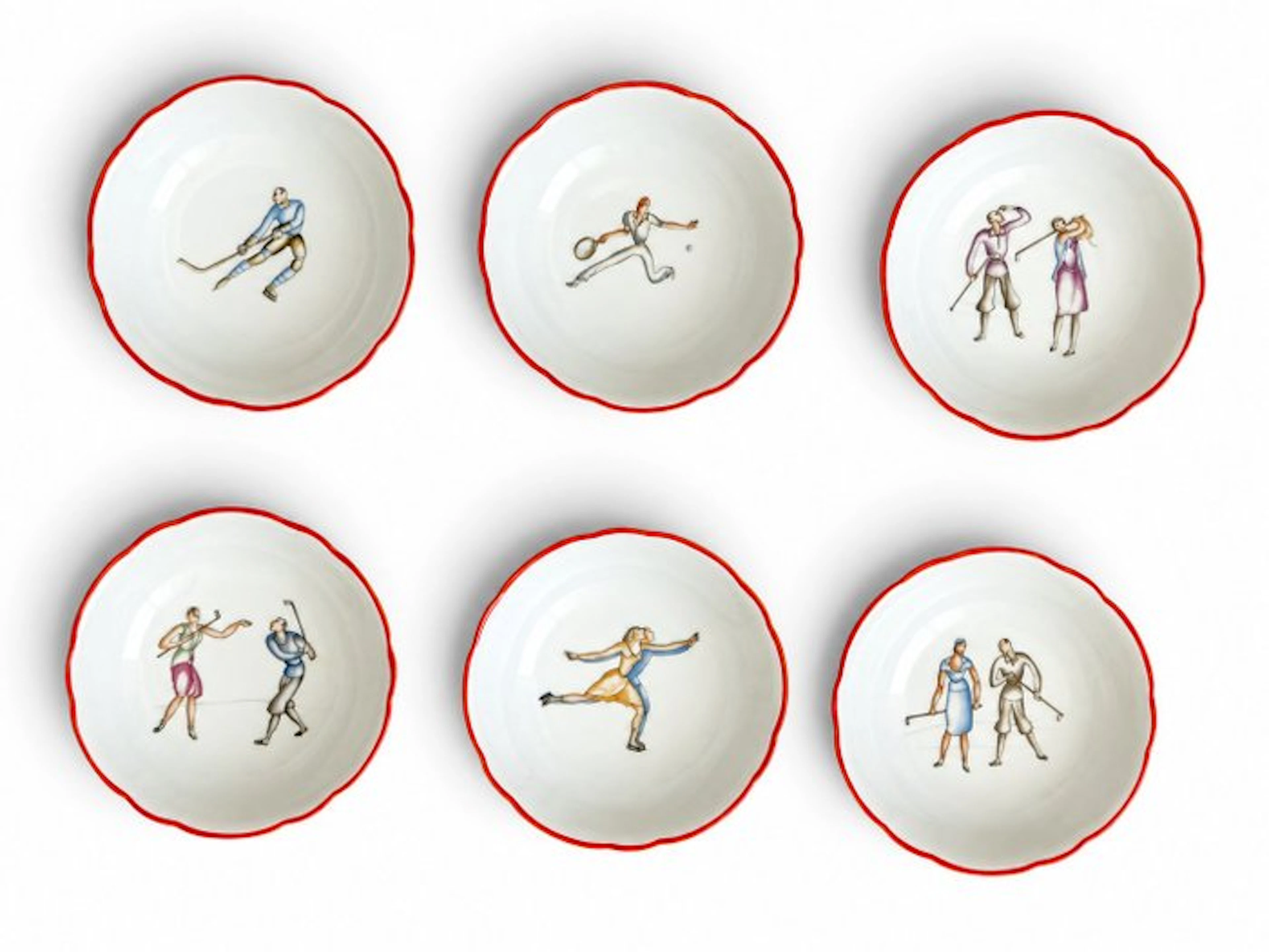 Richard Ginori - Gio Ponti - Dish (6) - serie Sport - Porcelain