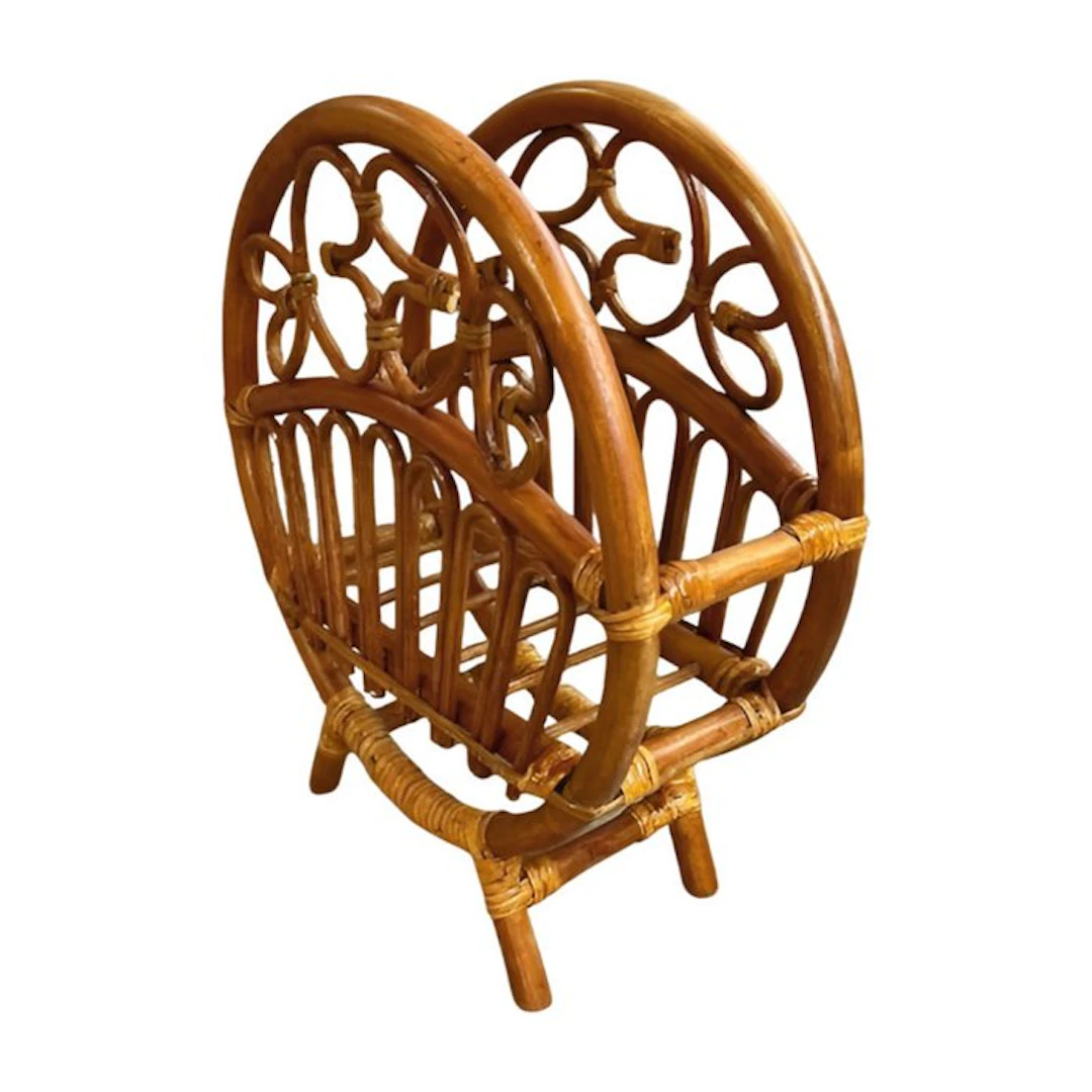 Magazine rack - Wood, Rattan