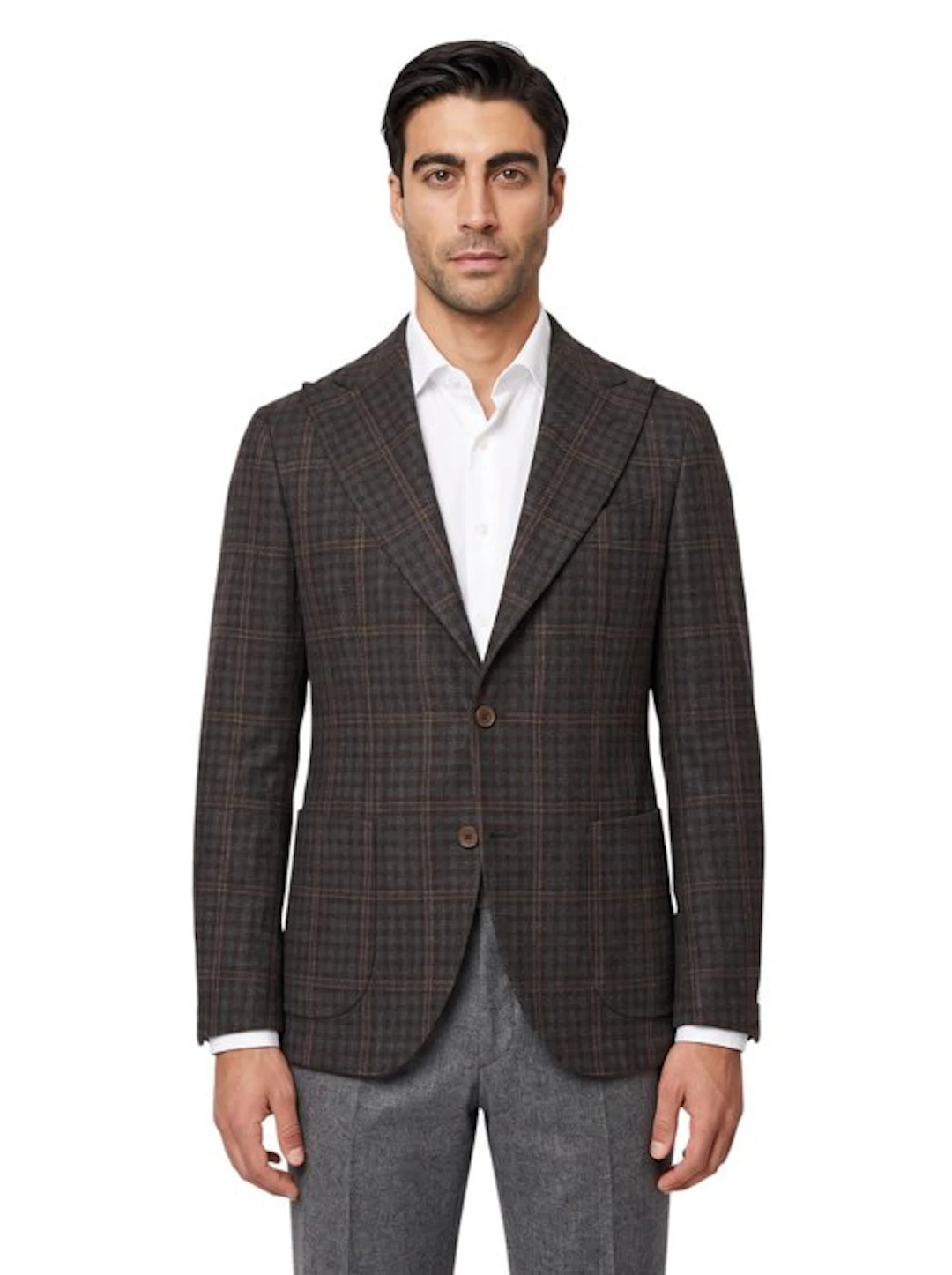 SARTITUDE NAPOLI - 50 IT - Blazer Jacket Brown Checks...