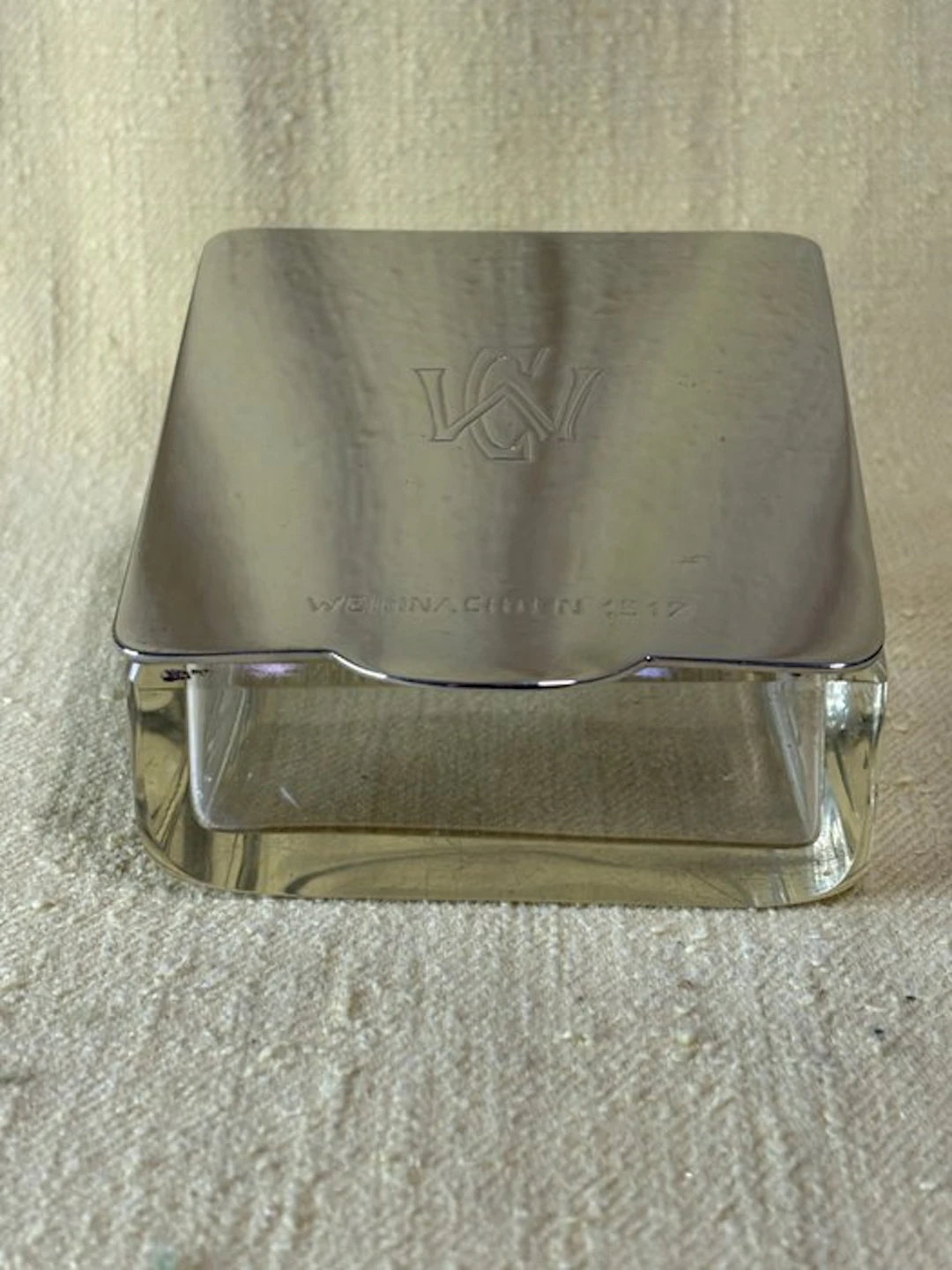Argentor Werke - Box - Silver plated brass - Art Nouveau in glass