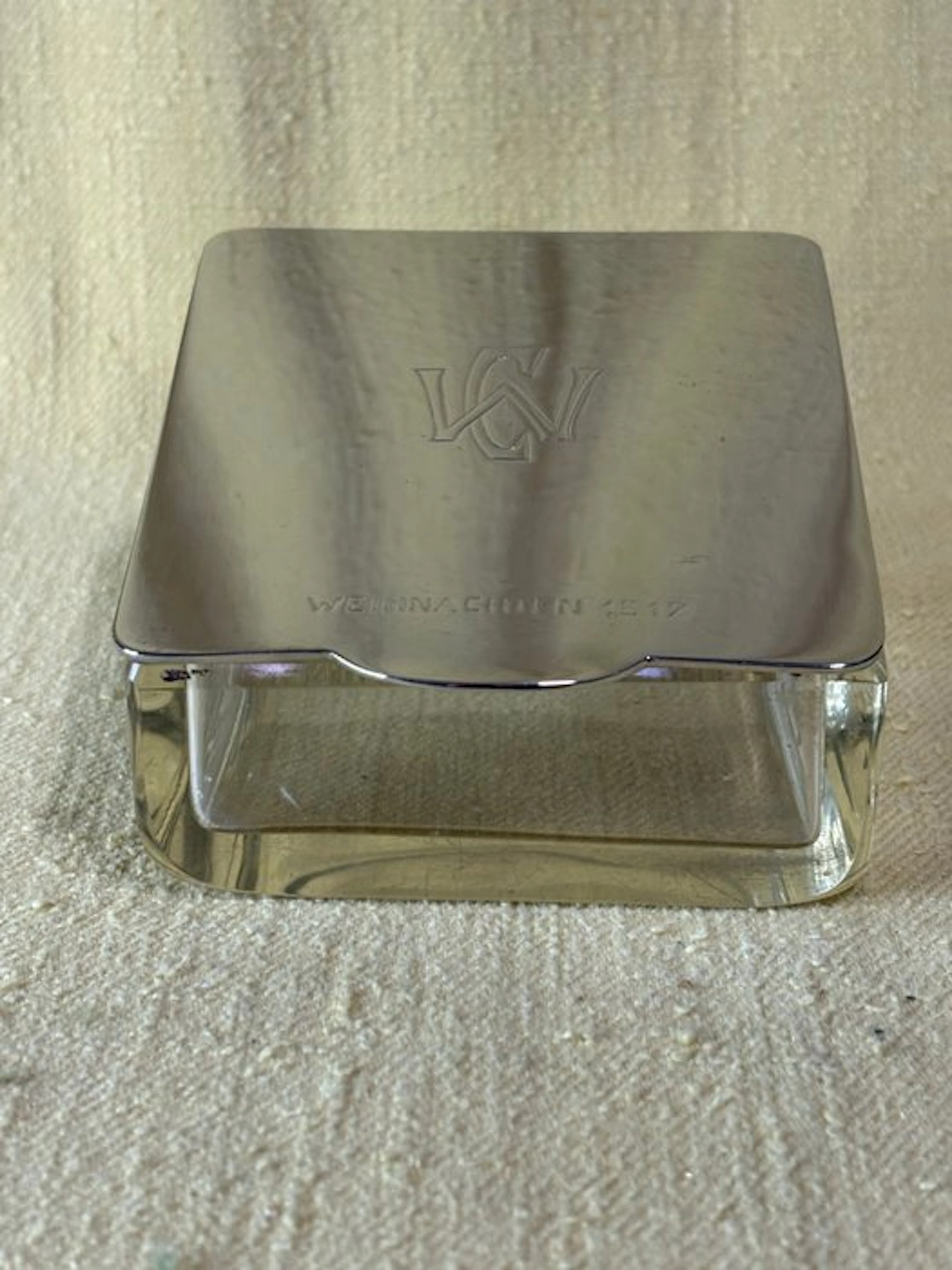 Argentor Werke - Box - Silver plated brass - Art Nouveau in glass