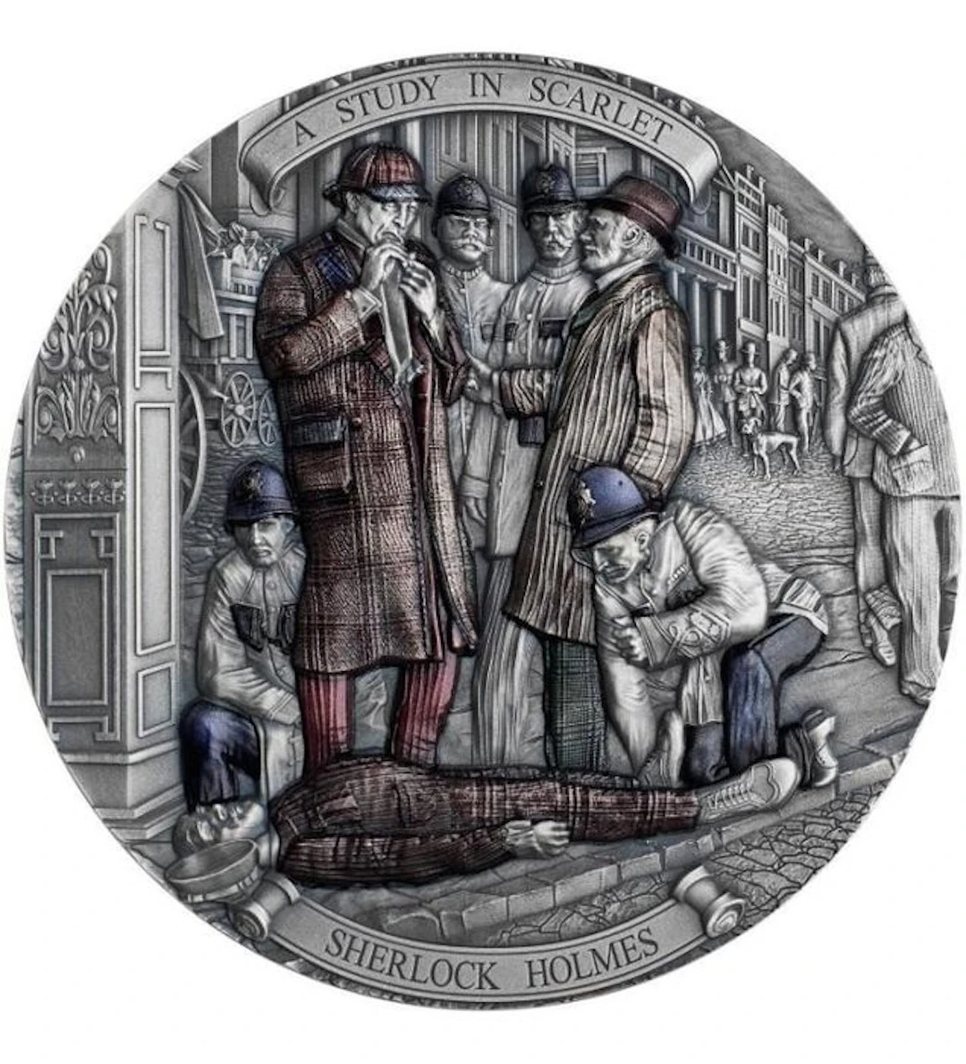Niue. 15 Dollars 2024 Study in Scarlet Sherlock Holmes 200g, (.999)