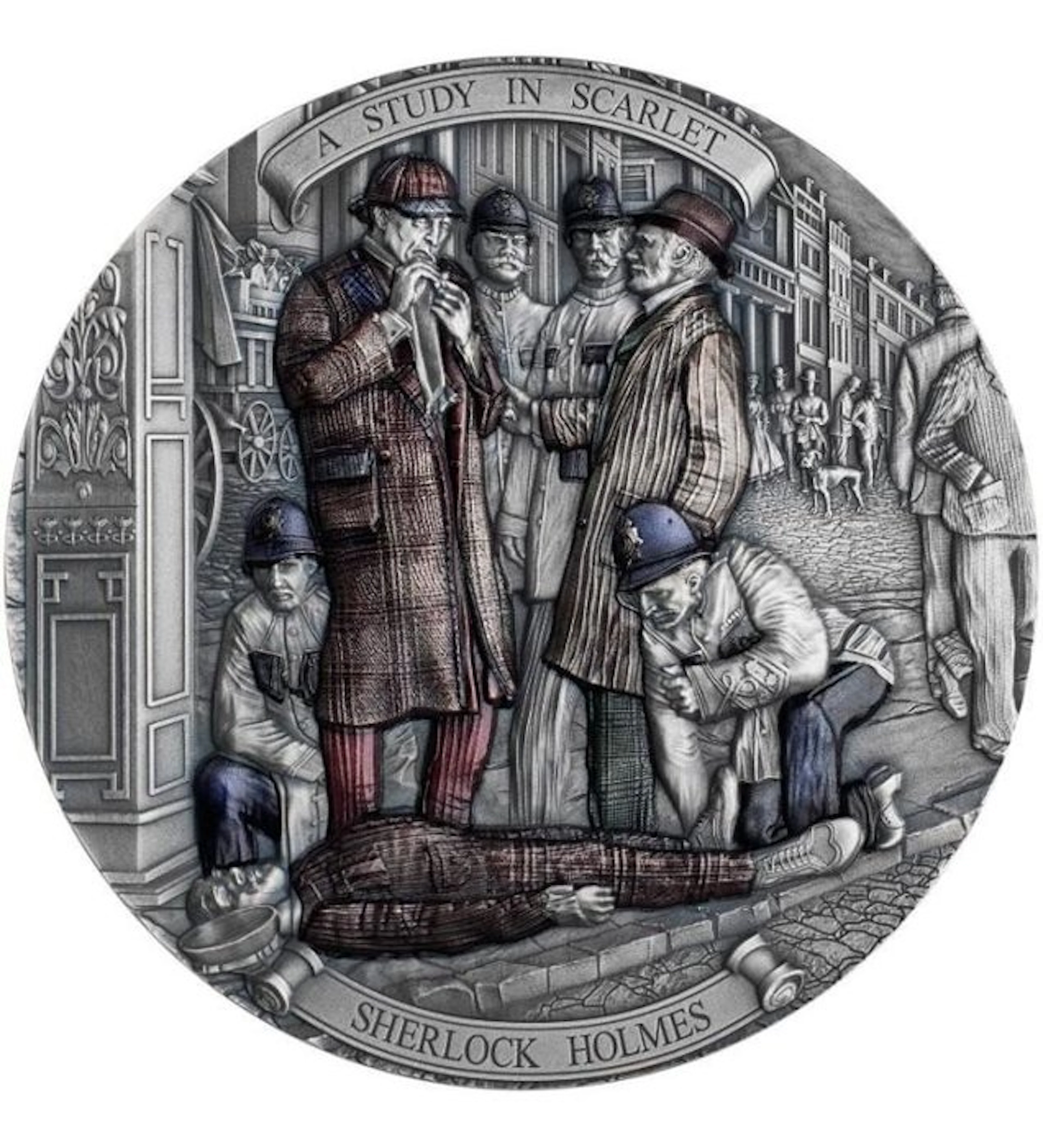 Niue. 15 Dollars 2024 Study in Scarlet Sherlock Holmes 200g, (.999)