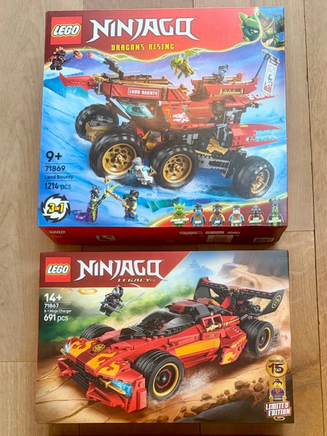 LEGO Set - 71869 en 71867 - Ninjago - Land Bounty en X-1 Ninja Charger
