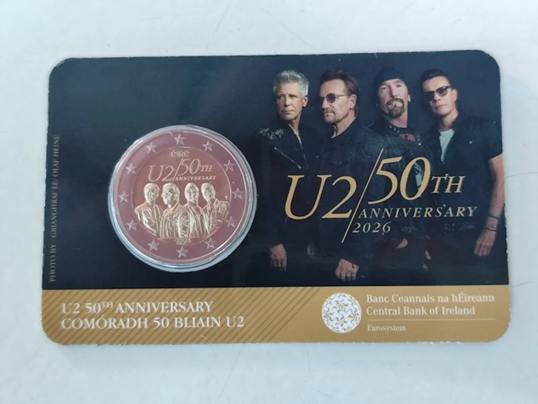 Ireland. 2 Euro 2026 "U2" (1 coincard) (No reserve price)
