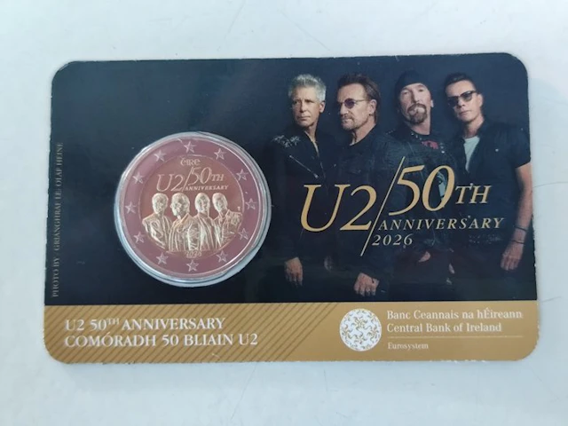 Ireland. 2 Euro 2026 "U2" (1 coincard) (No reserve price)