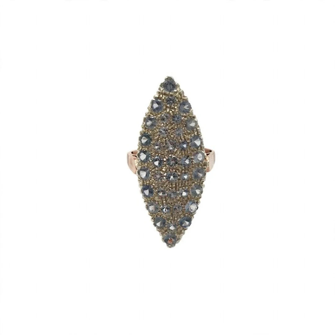 No reserve price - Ring - 9 kt. Rose gold, Silver Spinel