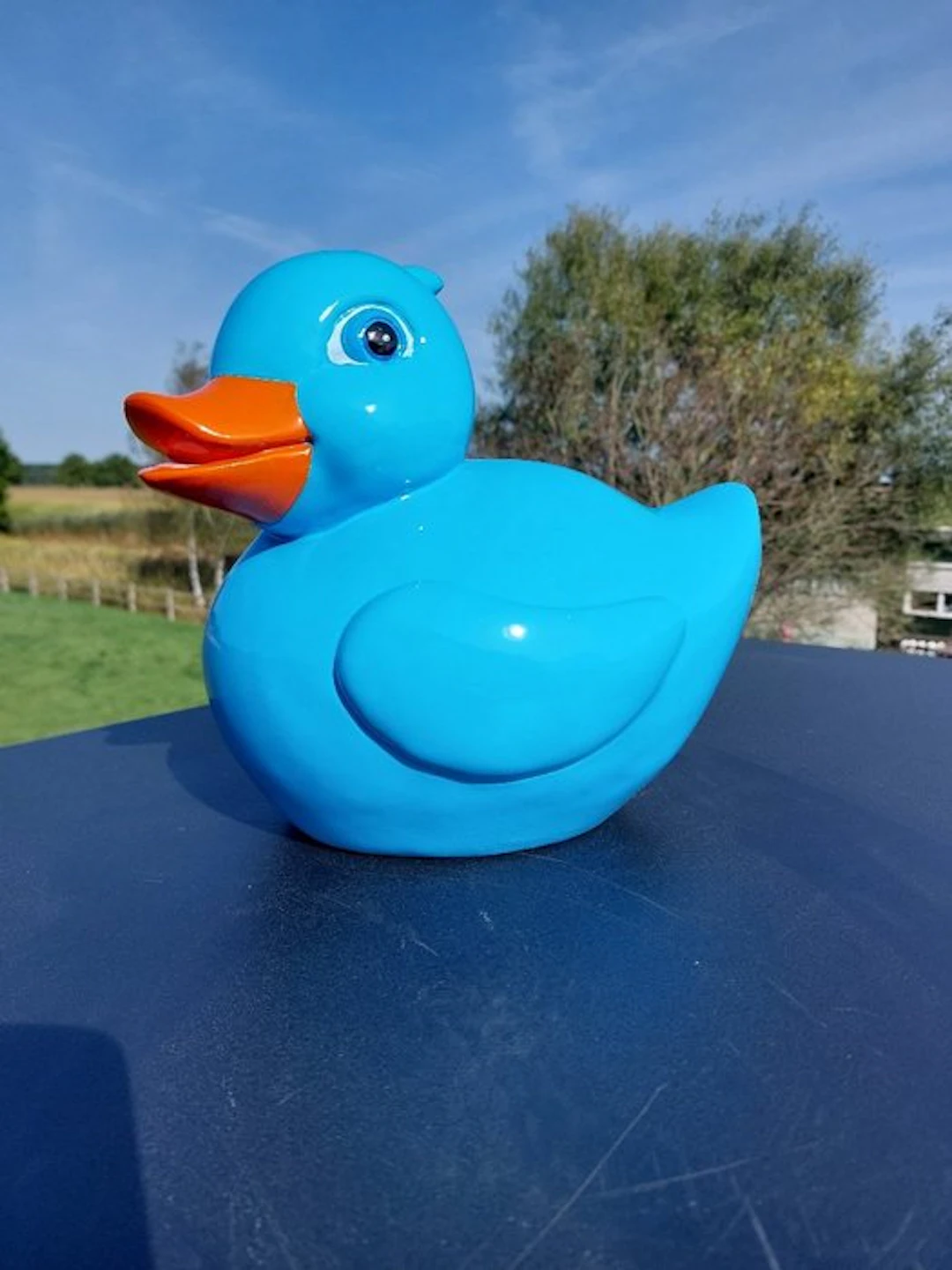 Statue, nice image of a bath duck - 25 cm - polyresin