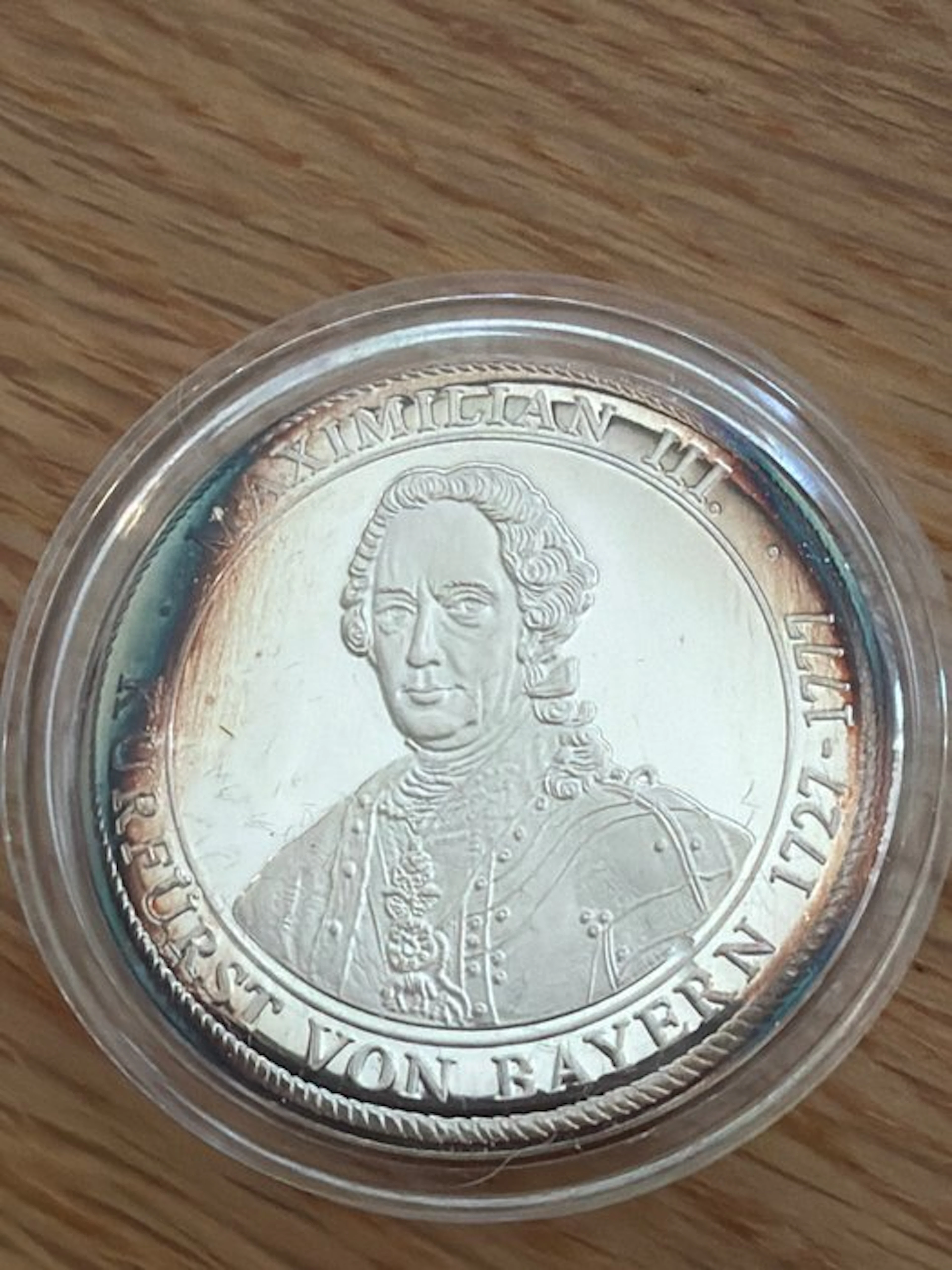 Germany. Silver medal Maximilian III. Bayern 15g (.999) (No reserve price)