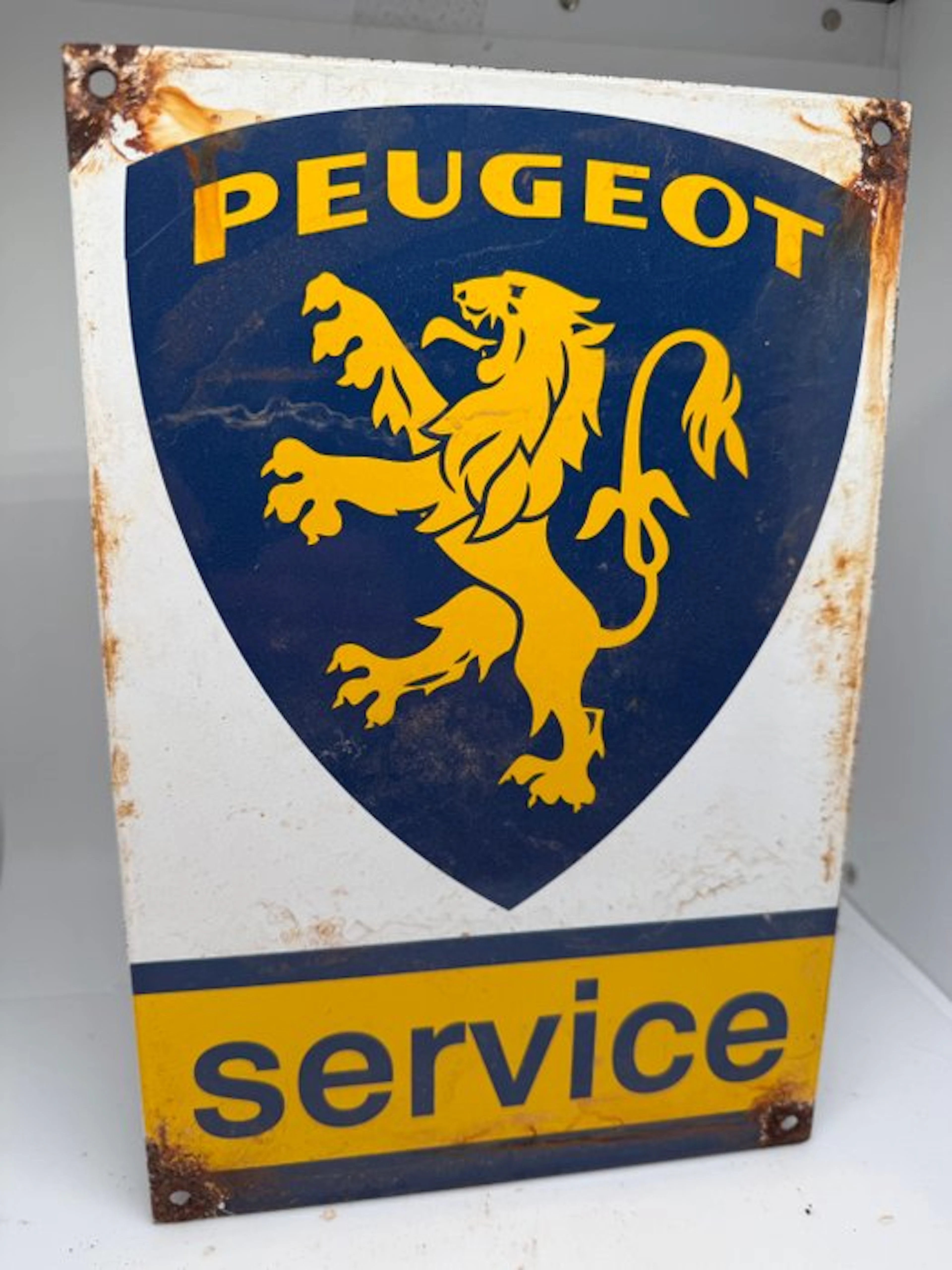 Peugeot - Peugeot service - Enamel sign - Enamel