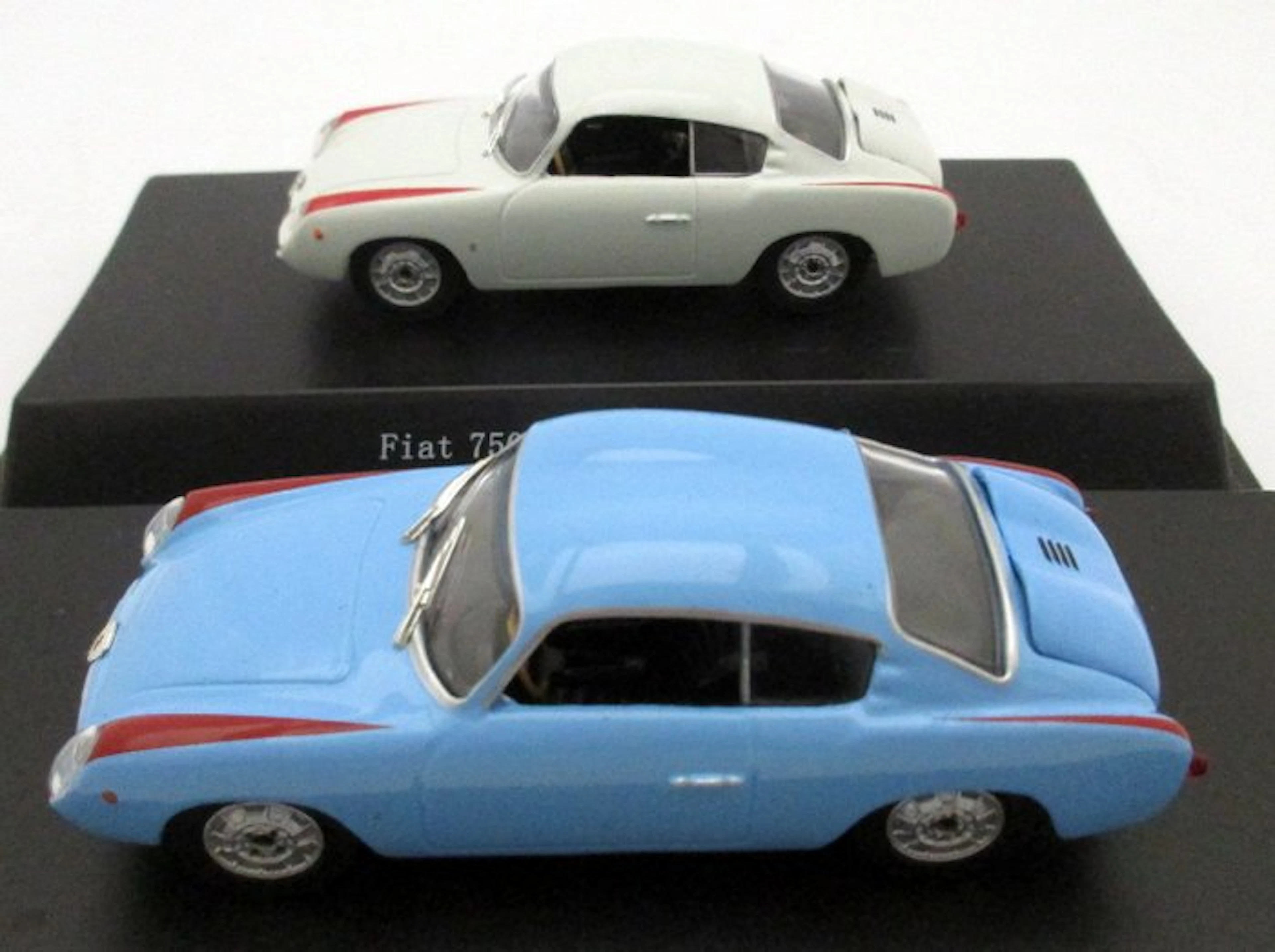 Starline 1:43 - Model truck (2) - Fiat 750 Abarth Coupe (1956) White & Blue