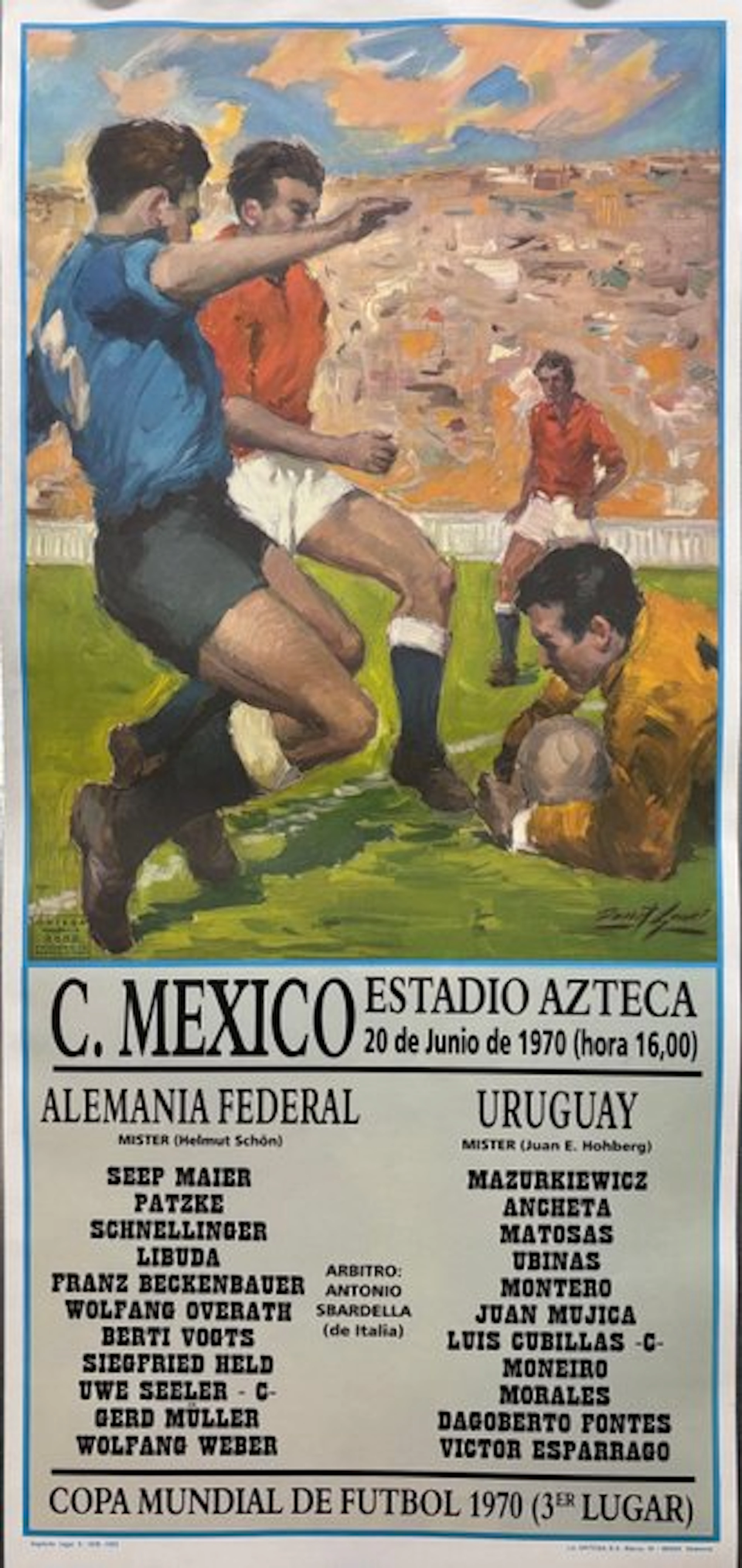 Donat Sauri - Alemania - Alemania Federal vs Uruguay - Ciudad de Mexico