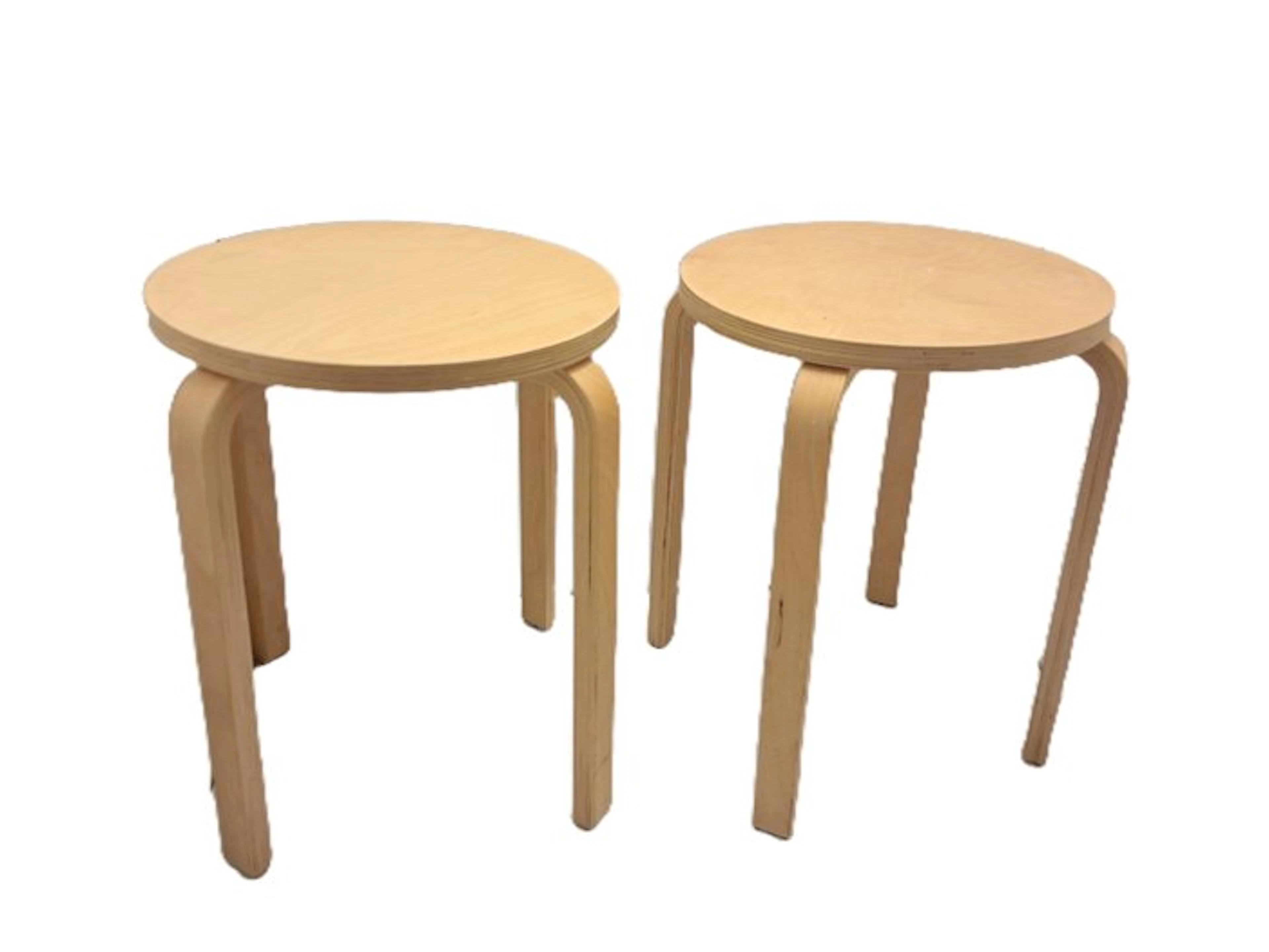 IKEA - Stool (2) - Frosta - Wood - vintage