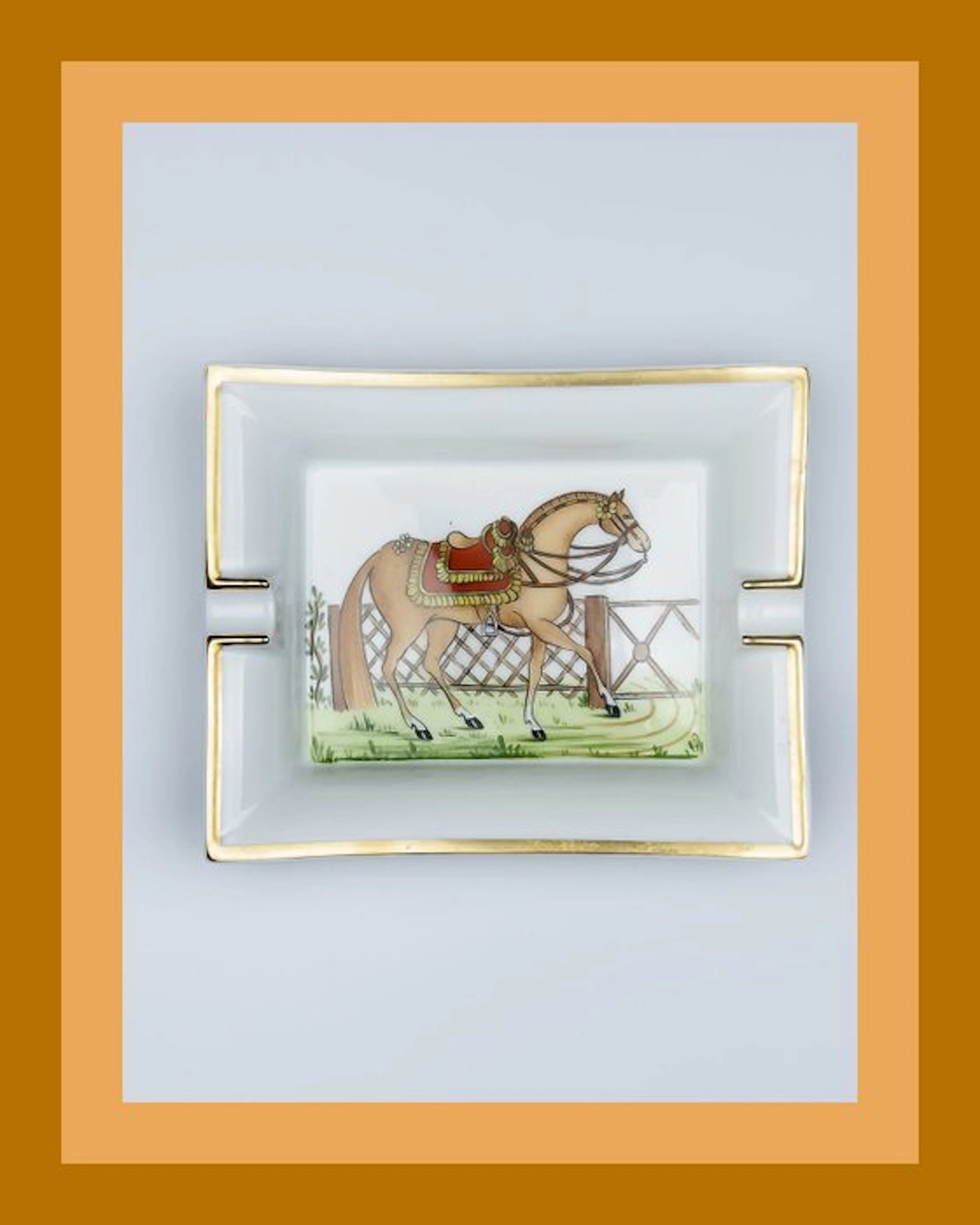 Hermès - Ashtray - Porcelain, Leather