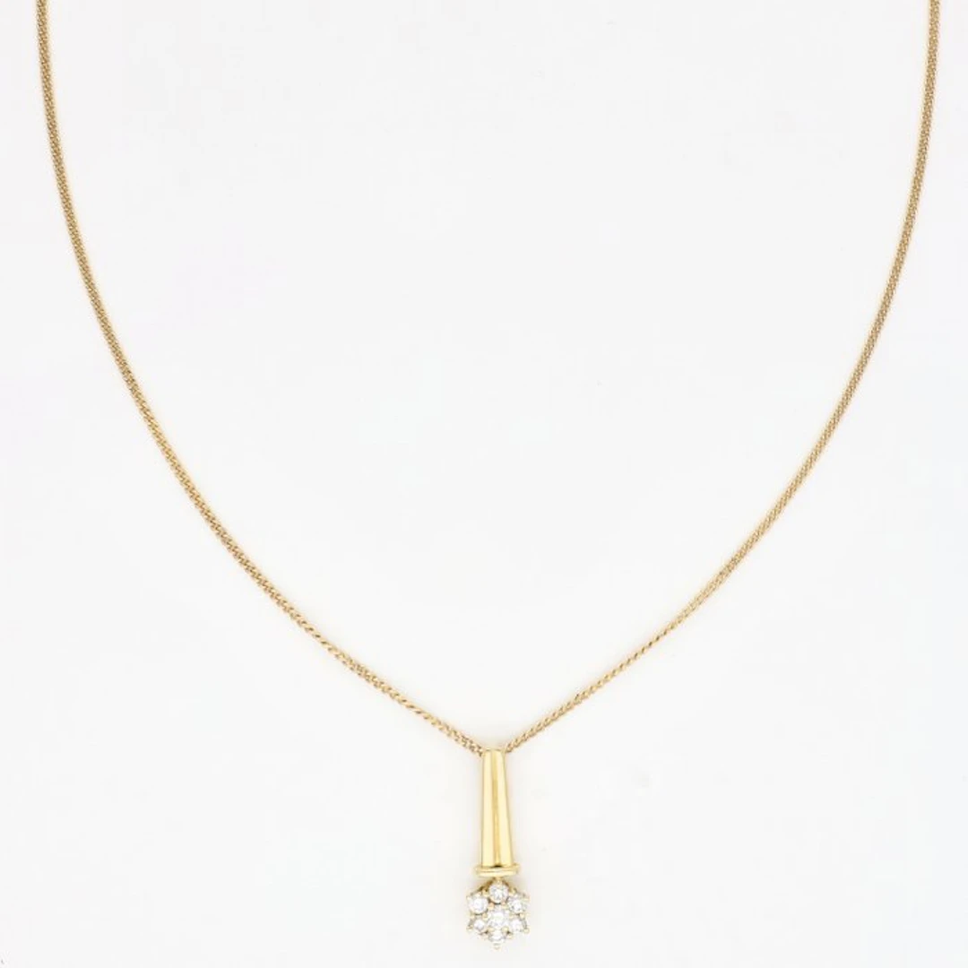 Necklace - 14 kt. Yellow gold Diamond (Natural)