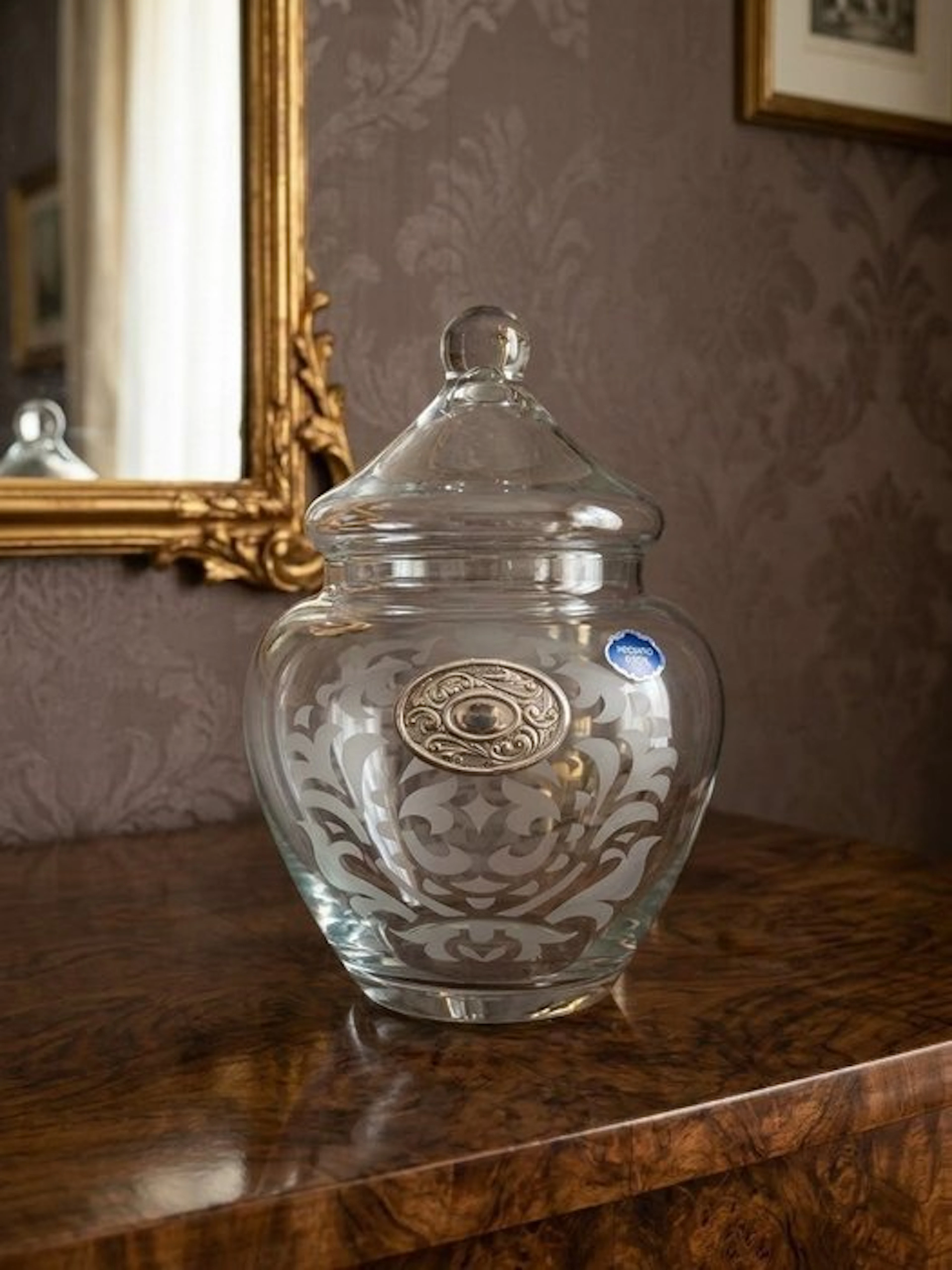 Vase - 925 silver and glass