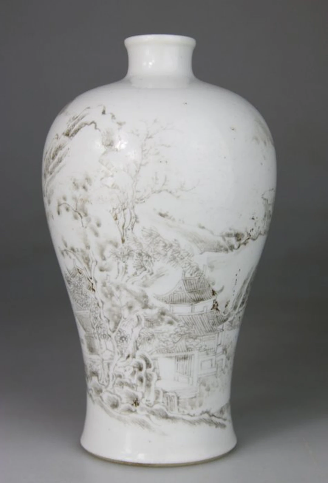 Meiping Grisaille Porcelain Vase - Porcelain - China...
