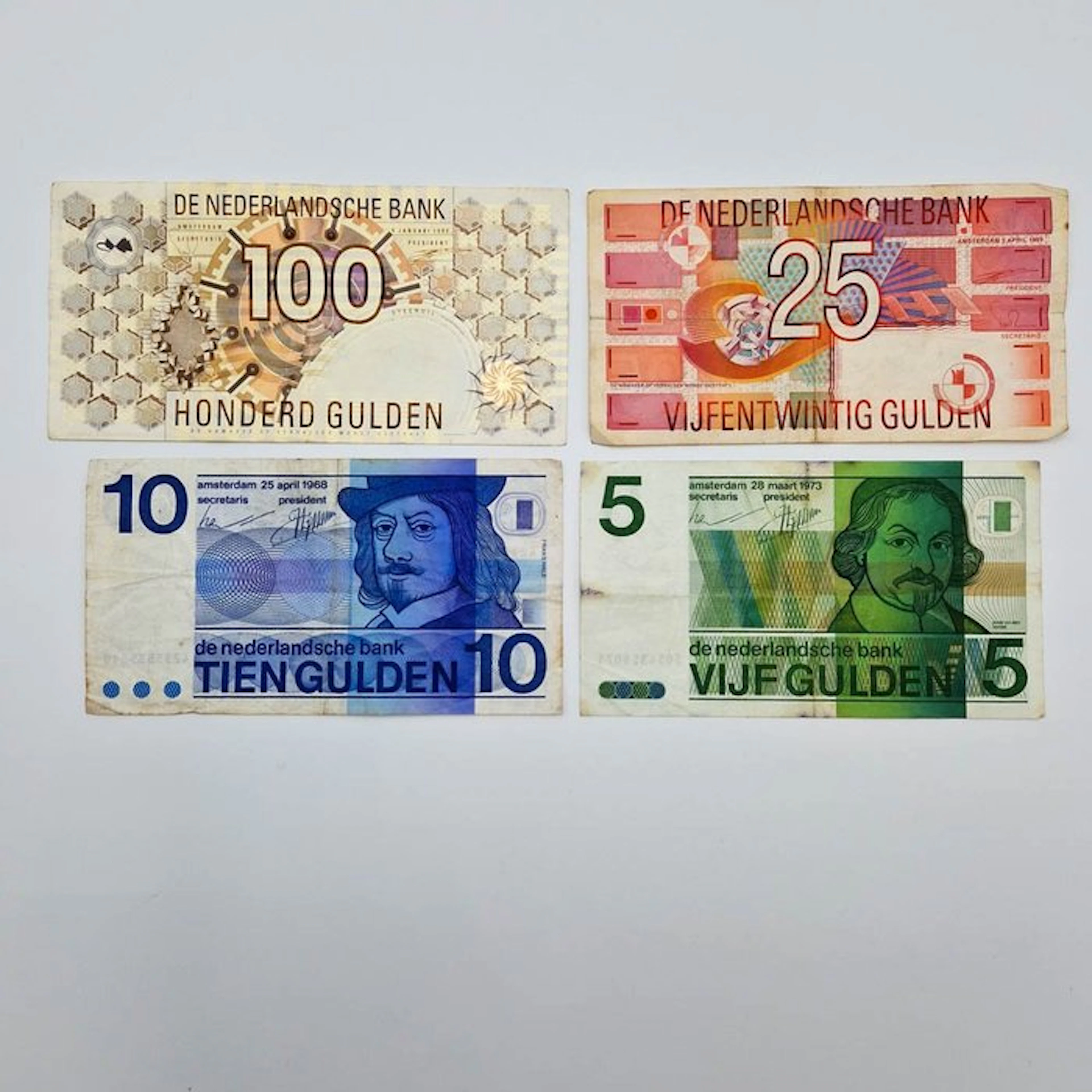 Netherlands. - 4 banknotes - Various Dates (No reserve price)